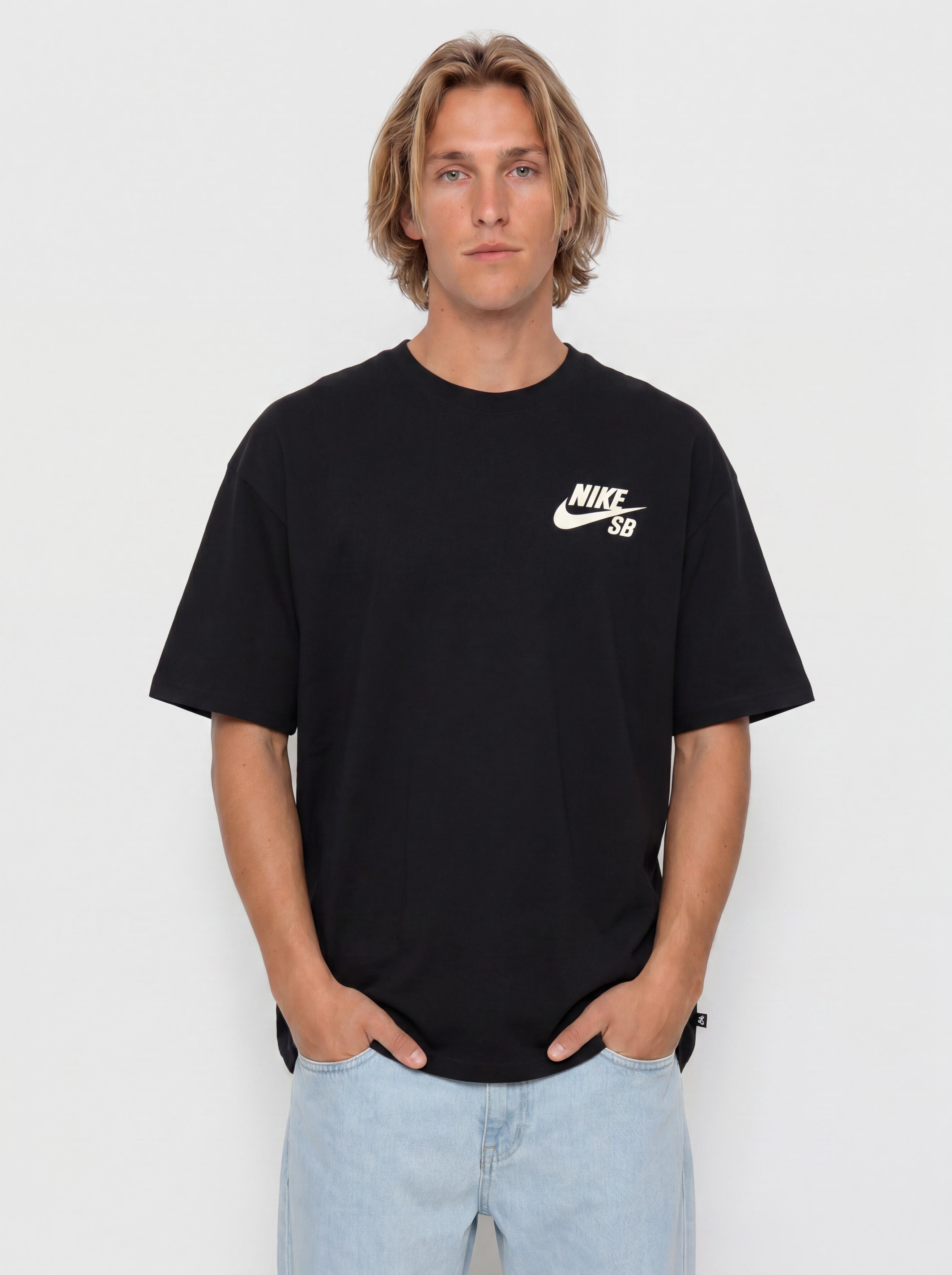 Tričko Nike SB Logo (black/coconut milk)