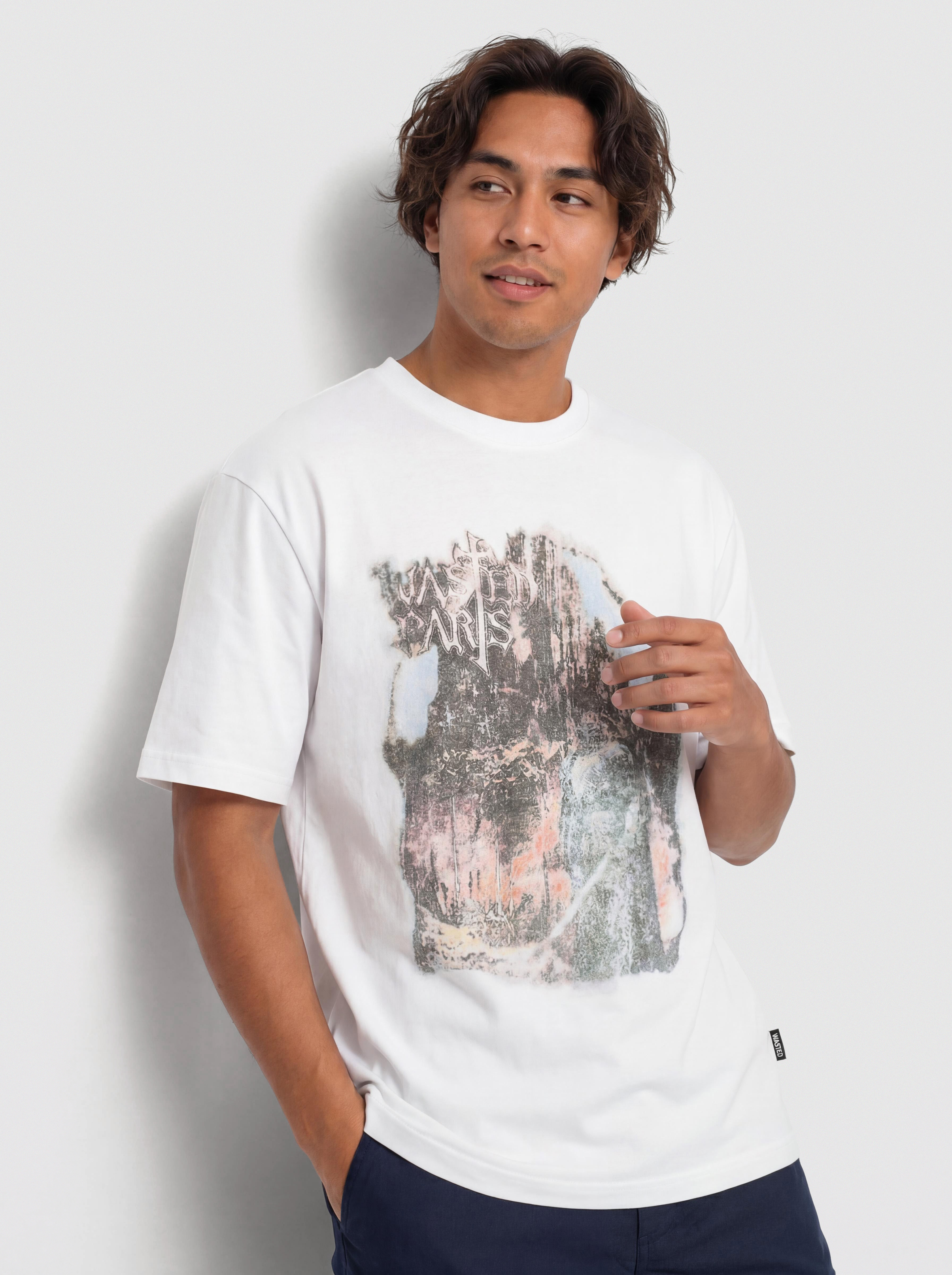 Tričko Wasted Paris Helheim (natural white)
