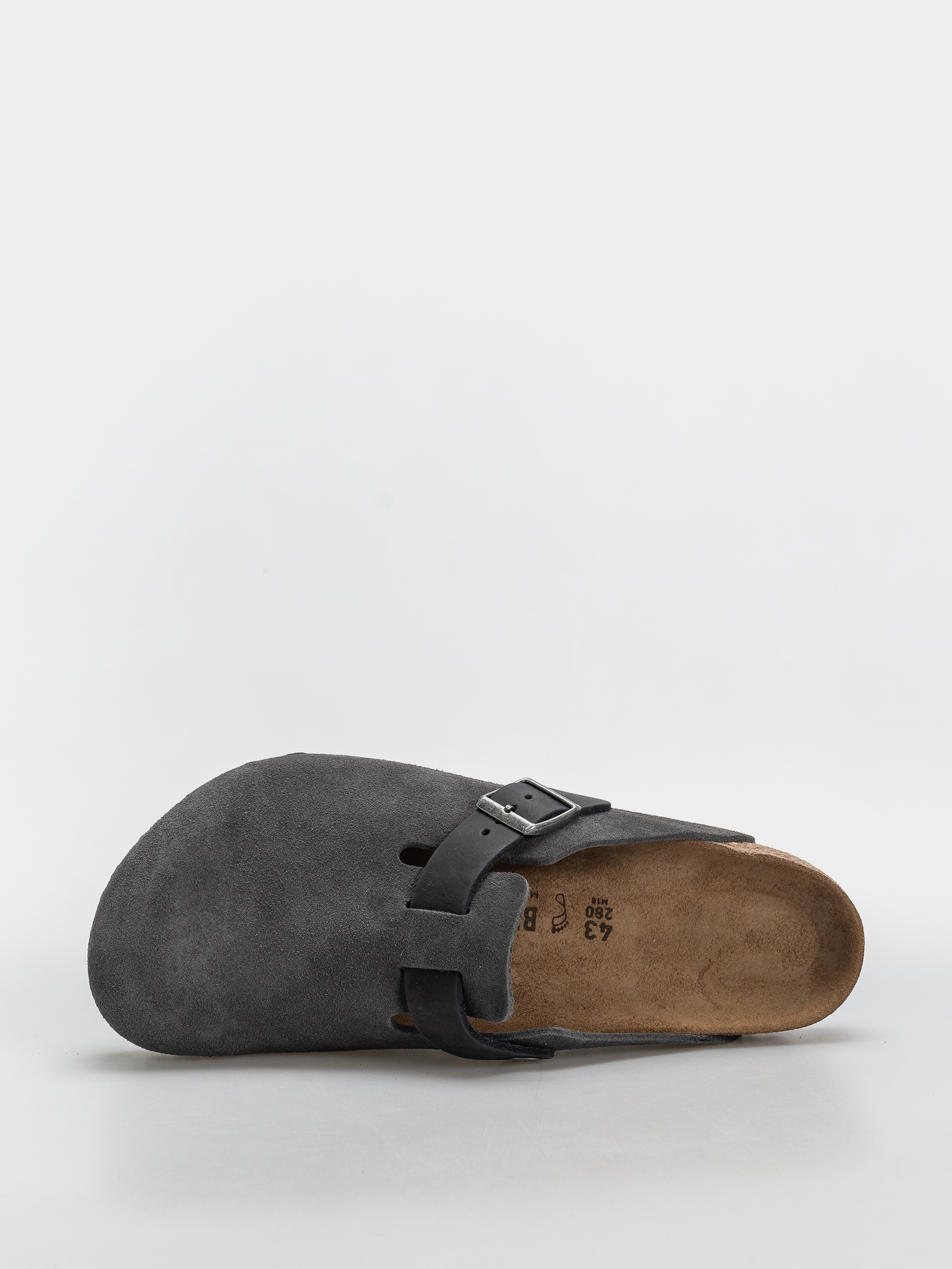 Šľapky Birkenstock Boston Mixed Leather Regular (charcoal)