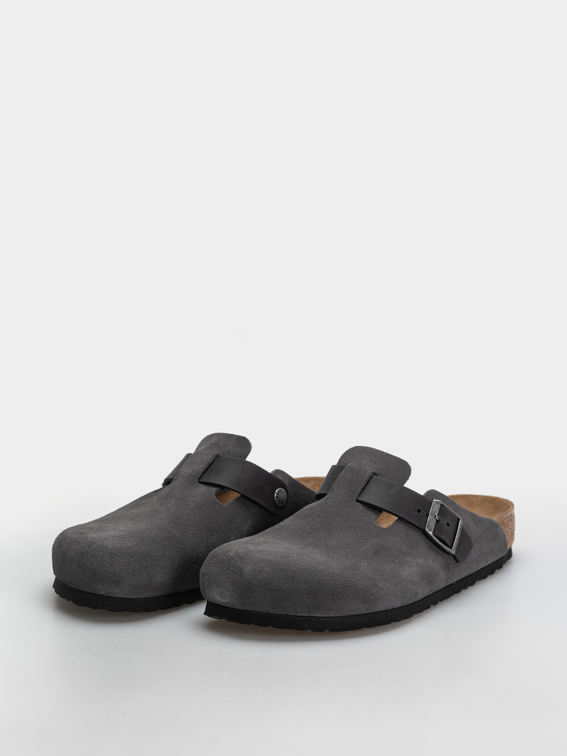 Šľapky Birkenstock Boston Mixed Leather Regular (charcoal)