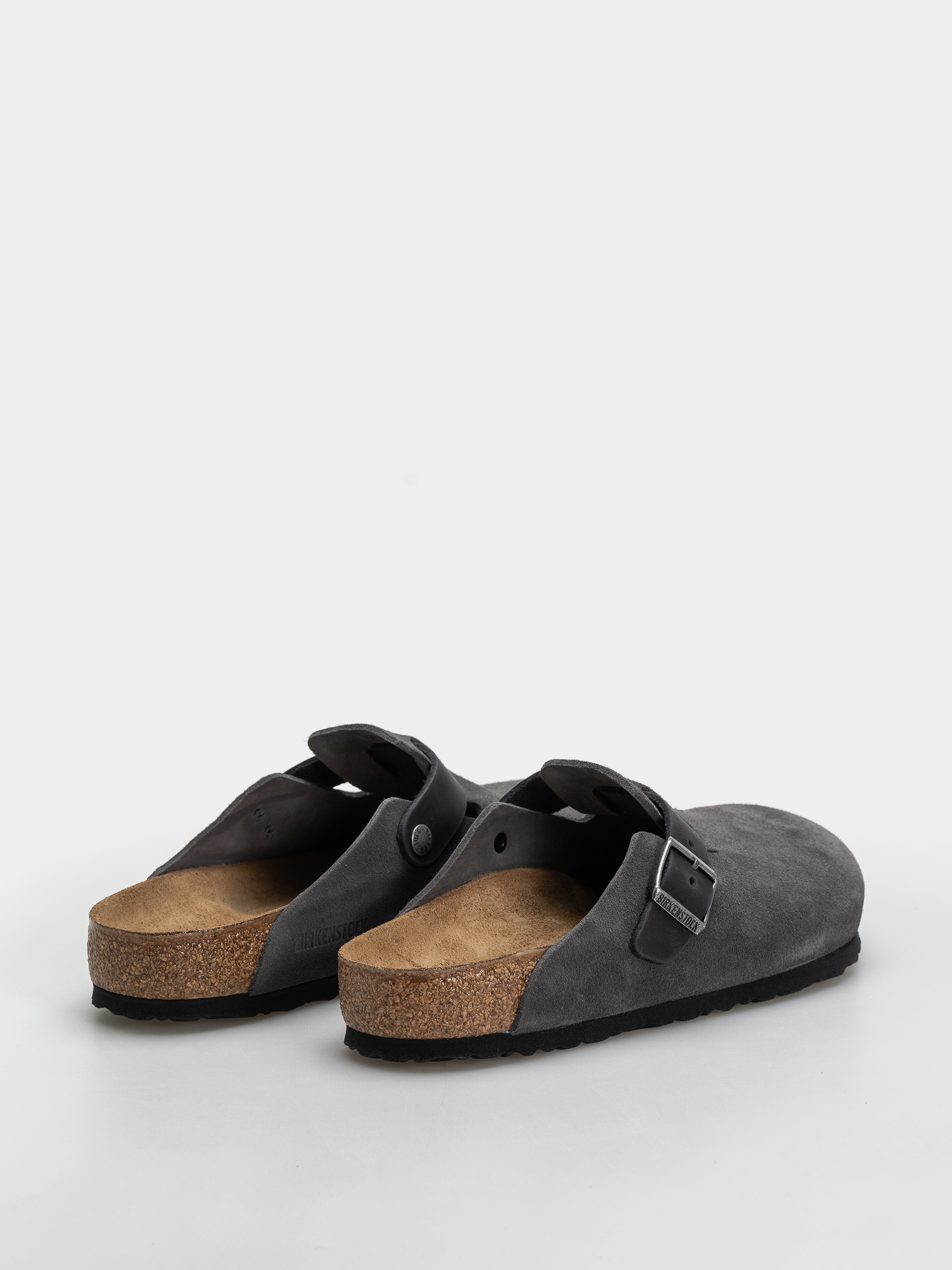 Šľapky Birkenstock Boston Mixed Leather Regular (charcoal)