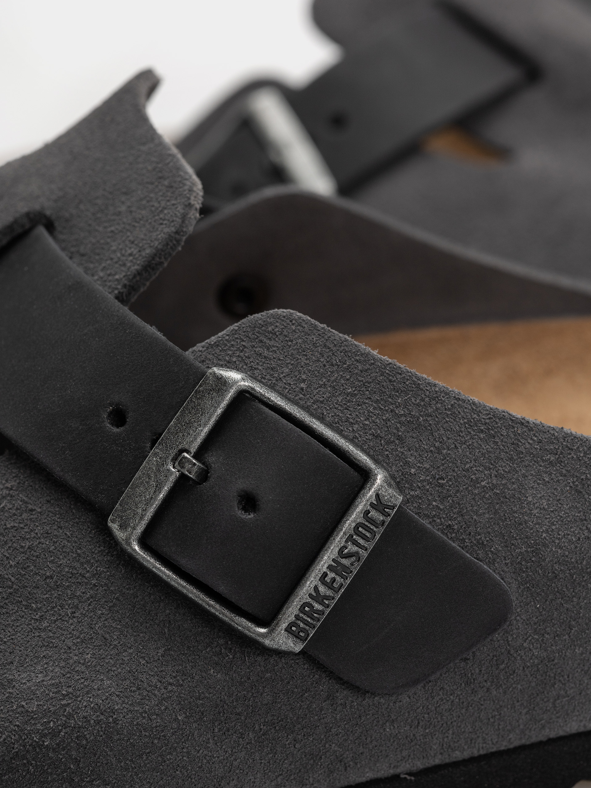 Šľapky Birkenstock Boston Mixed Leather Regular (charcoal)