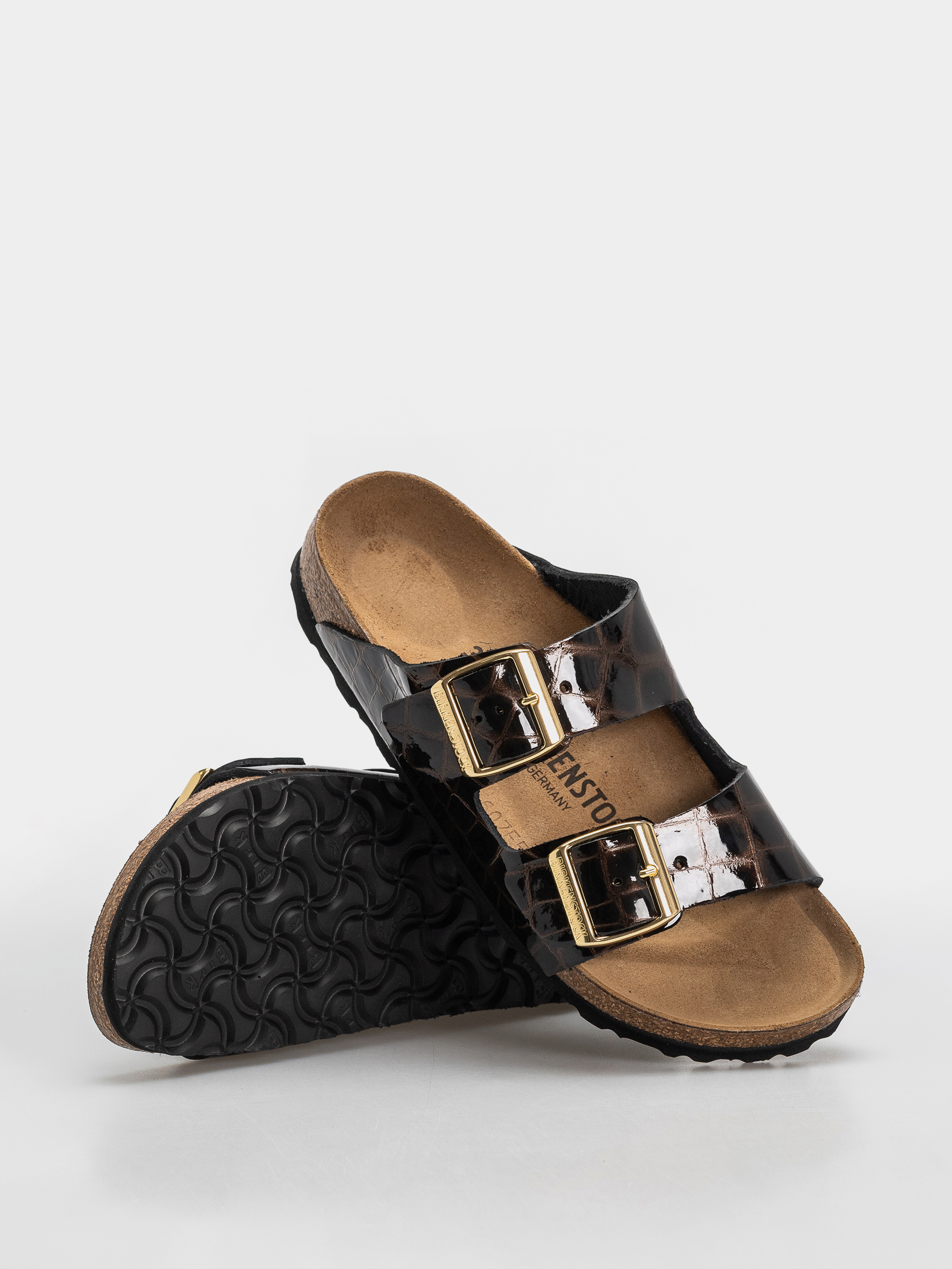 Šľapky Birkenstock Arizona Leather Narrow Wmn (emboss leather black)