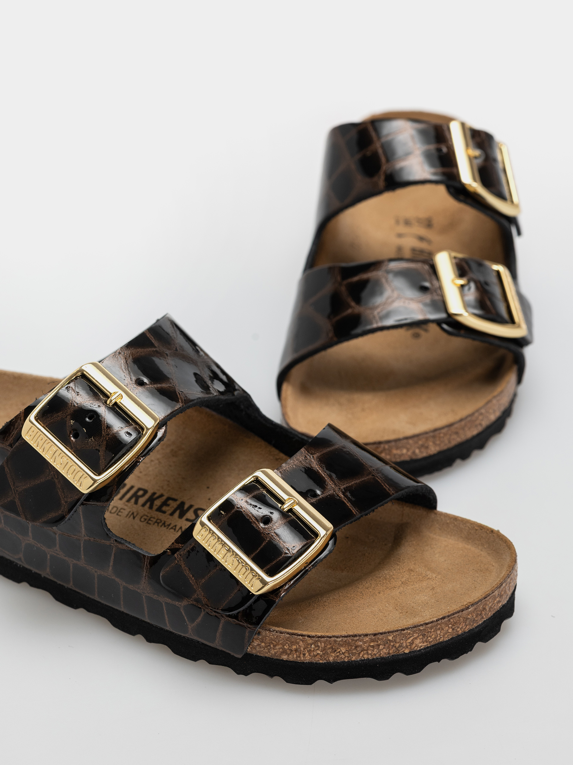 Šľapky Birkenstock Arizona Leather Narrow Wmn (emboss leather black)