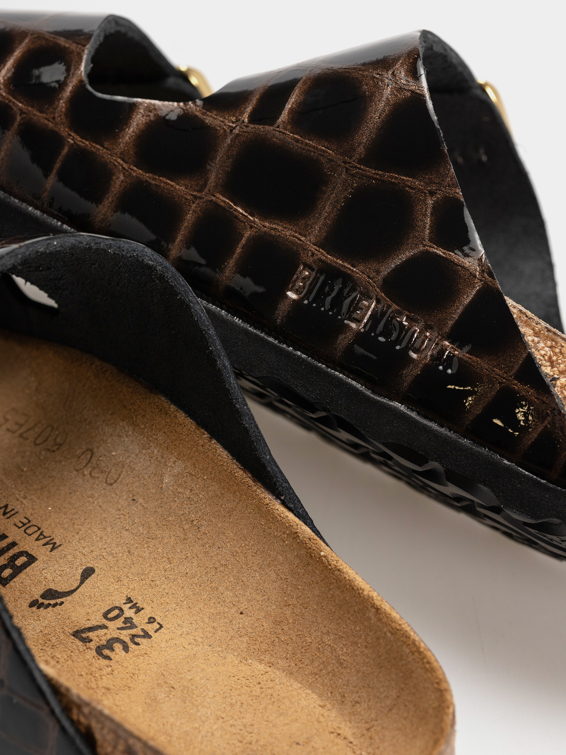 Šľapky Birkenstock Arizona Leather Narrow Wmn (emboss leather black)