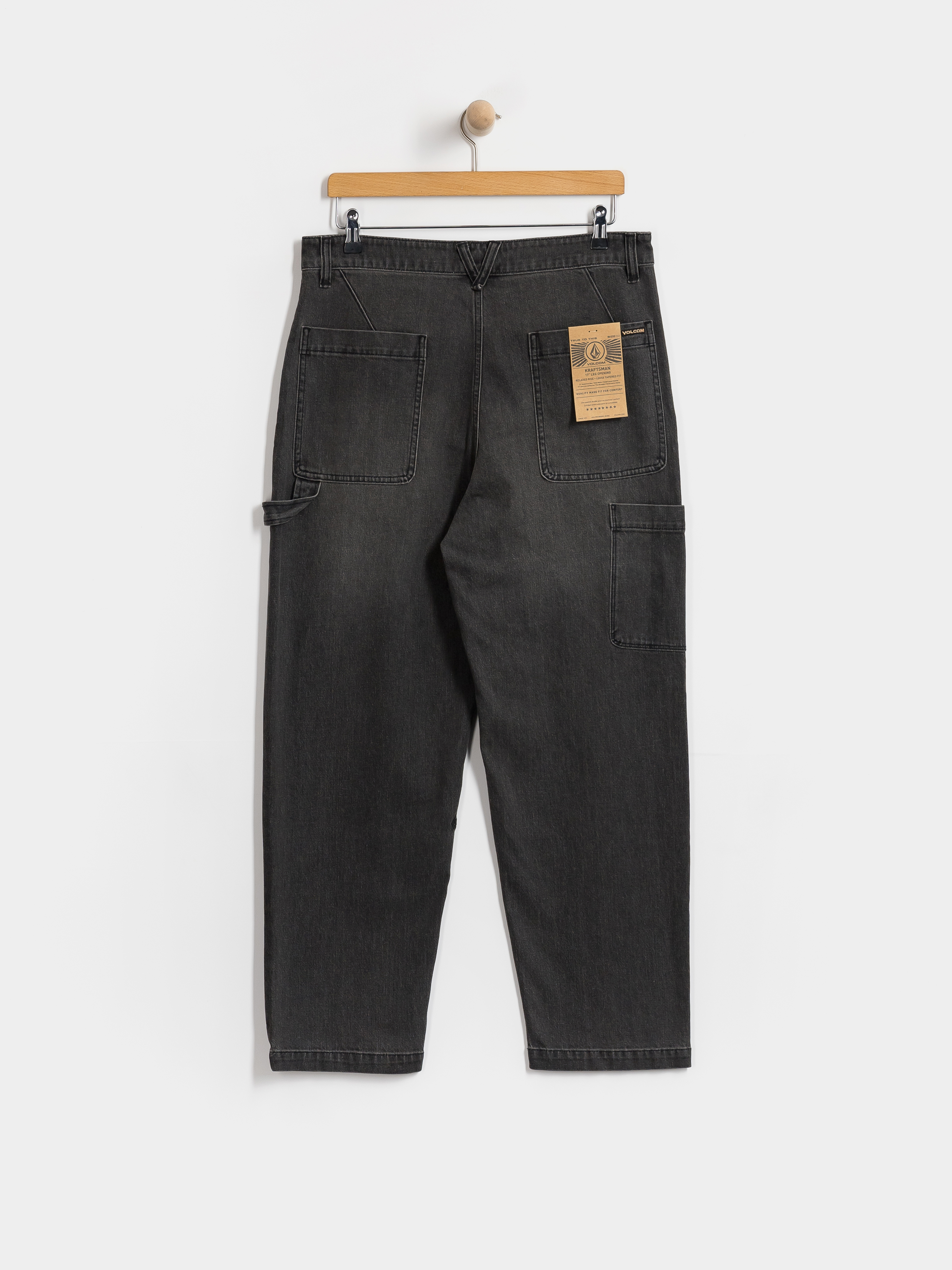 Nohavice Volcom Kraftsman II (black grey)