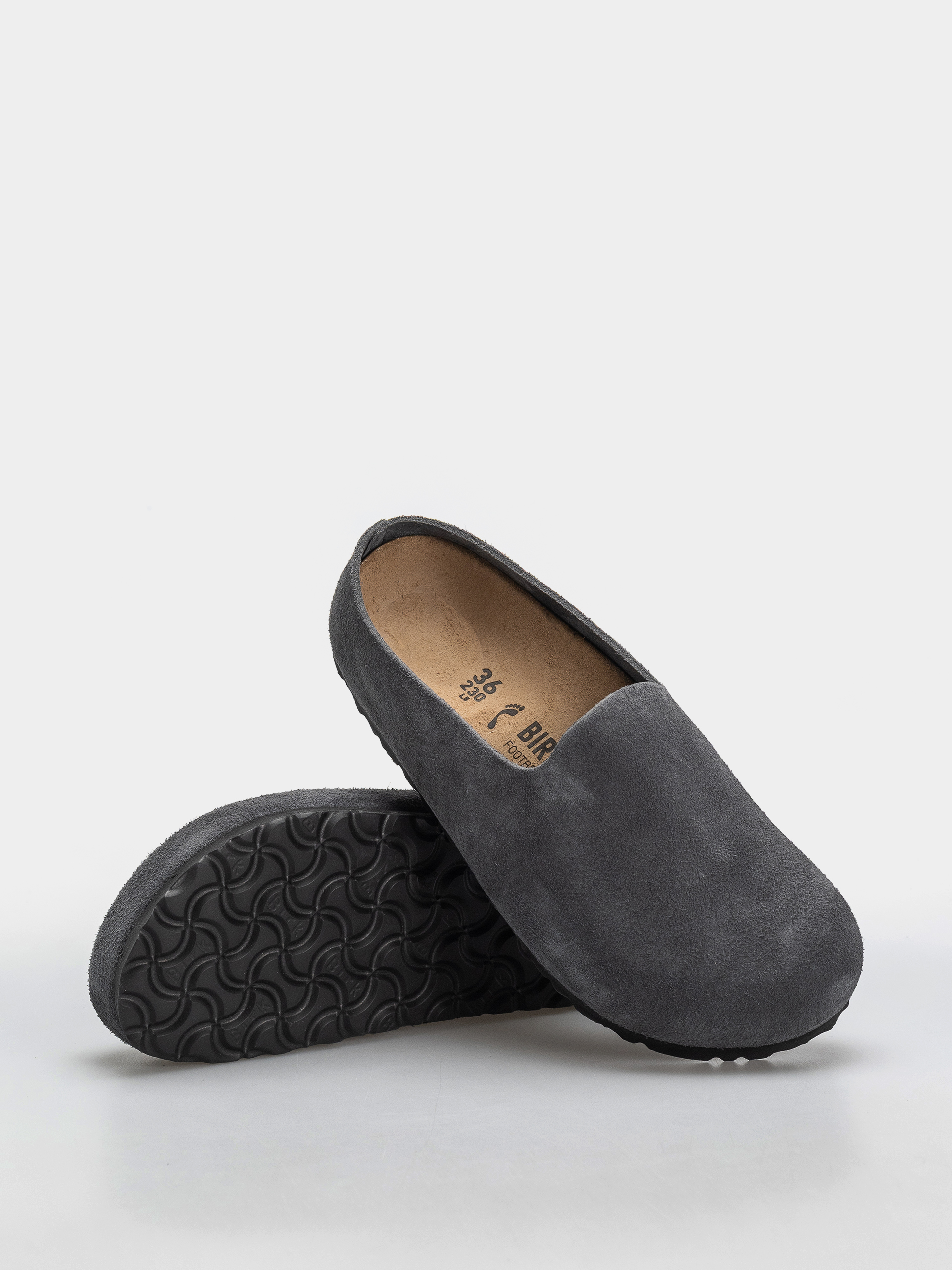 Šľapky Birkenstock Amsterdam Wrapped Suede Leather Narrow (charcoal)