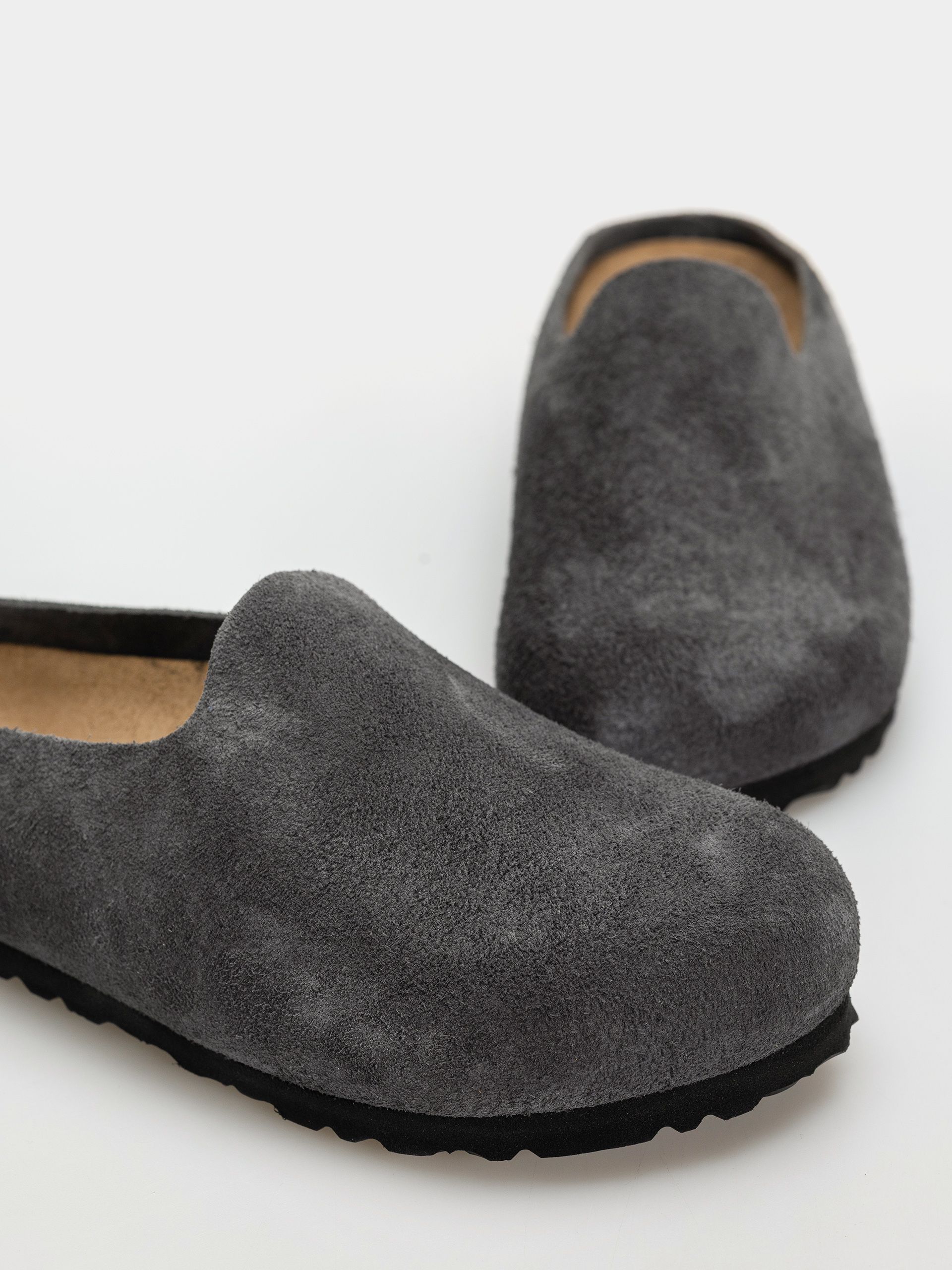 Šľapky Birkenstock Amsterdam Wrapped Suede Leather Narrow (charcoal)