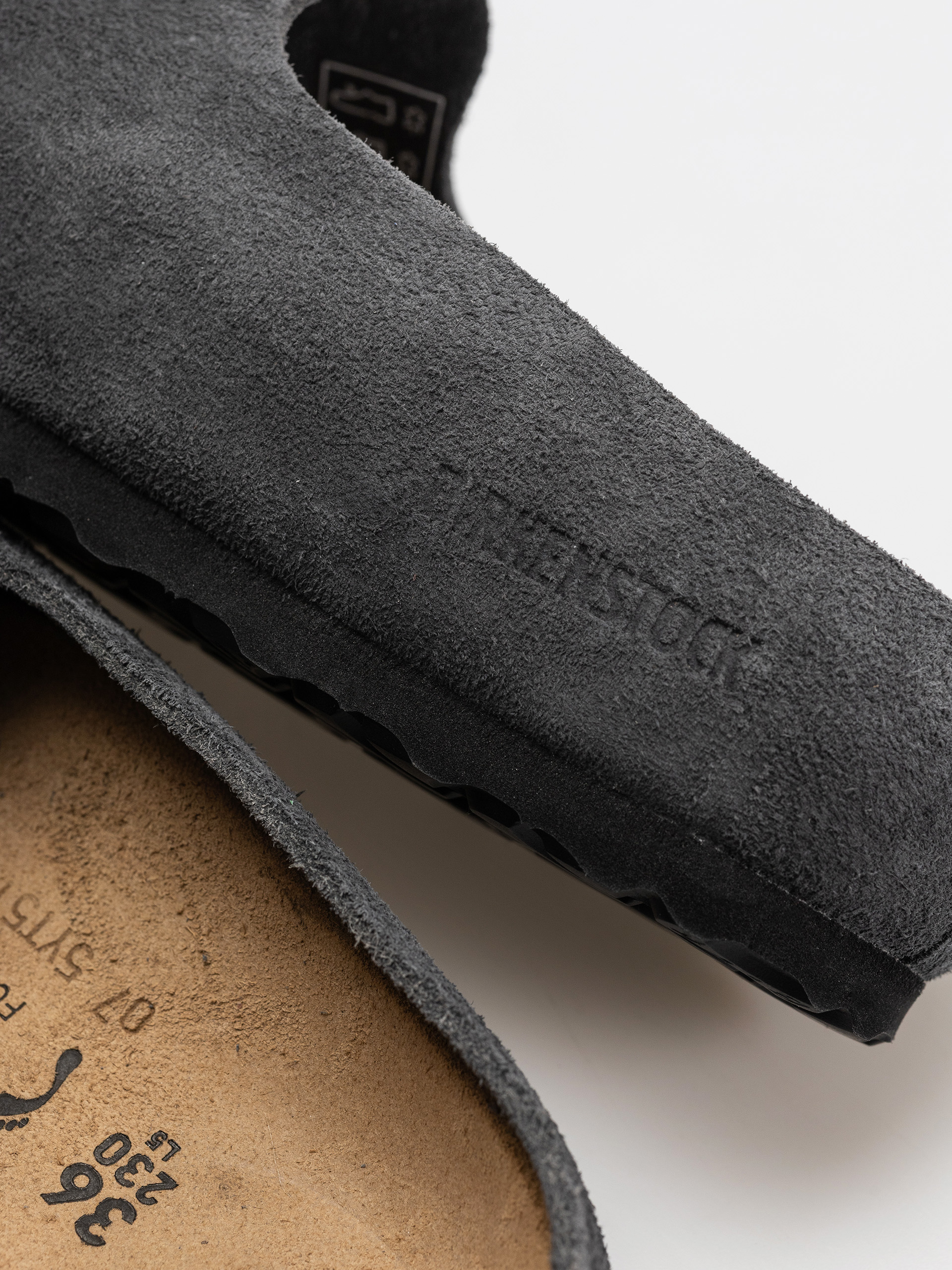 Šľapky Birkenstock Amsterdam Wrapped Suede Leather Narrow (charcoal)