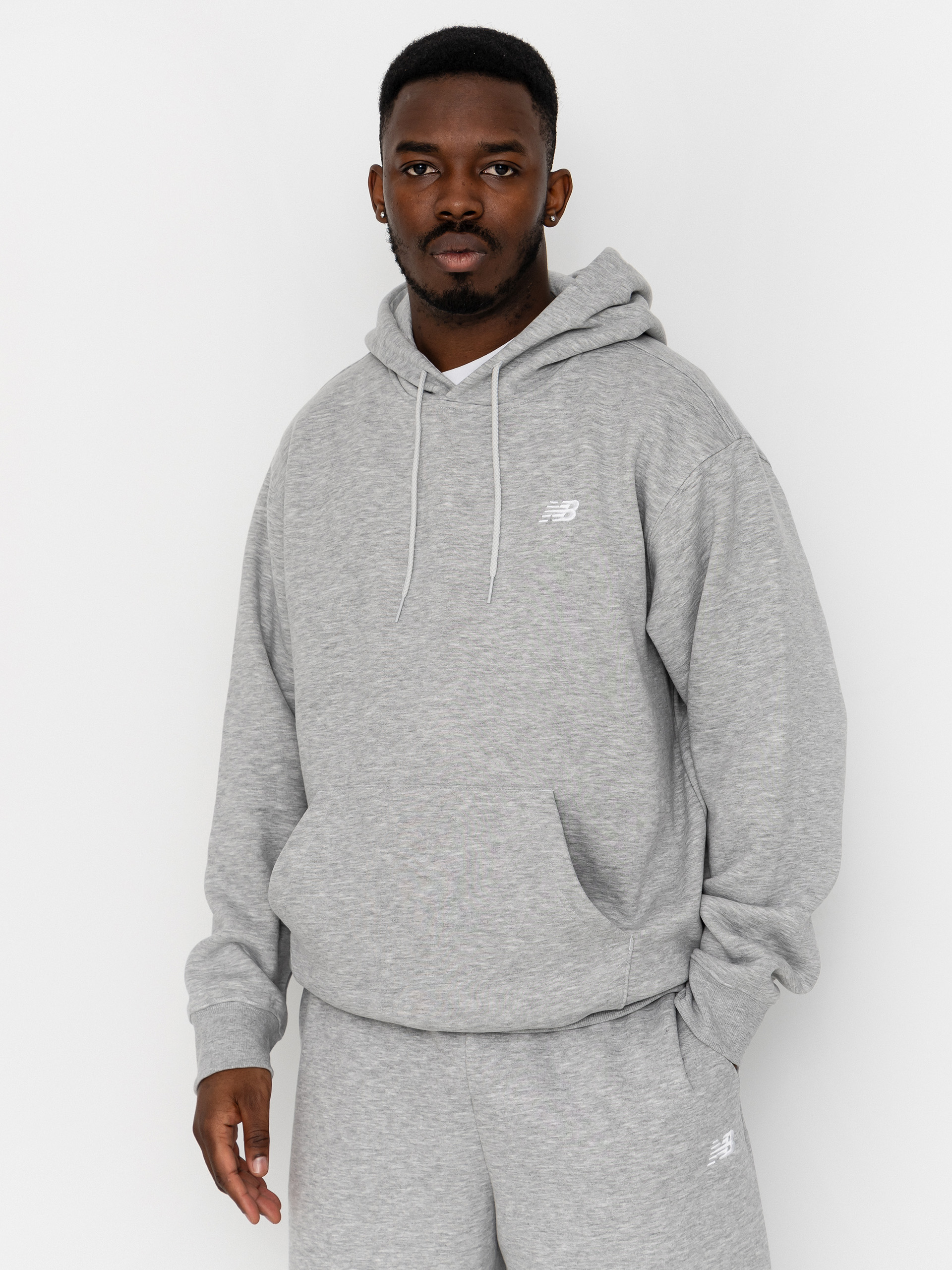 Mikina s kapucňou New Balance Sport Essentials Fleece HD (athletic grey)