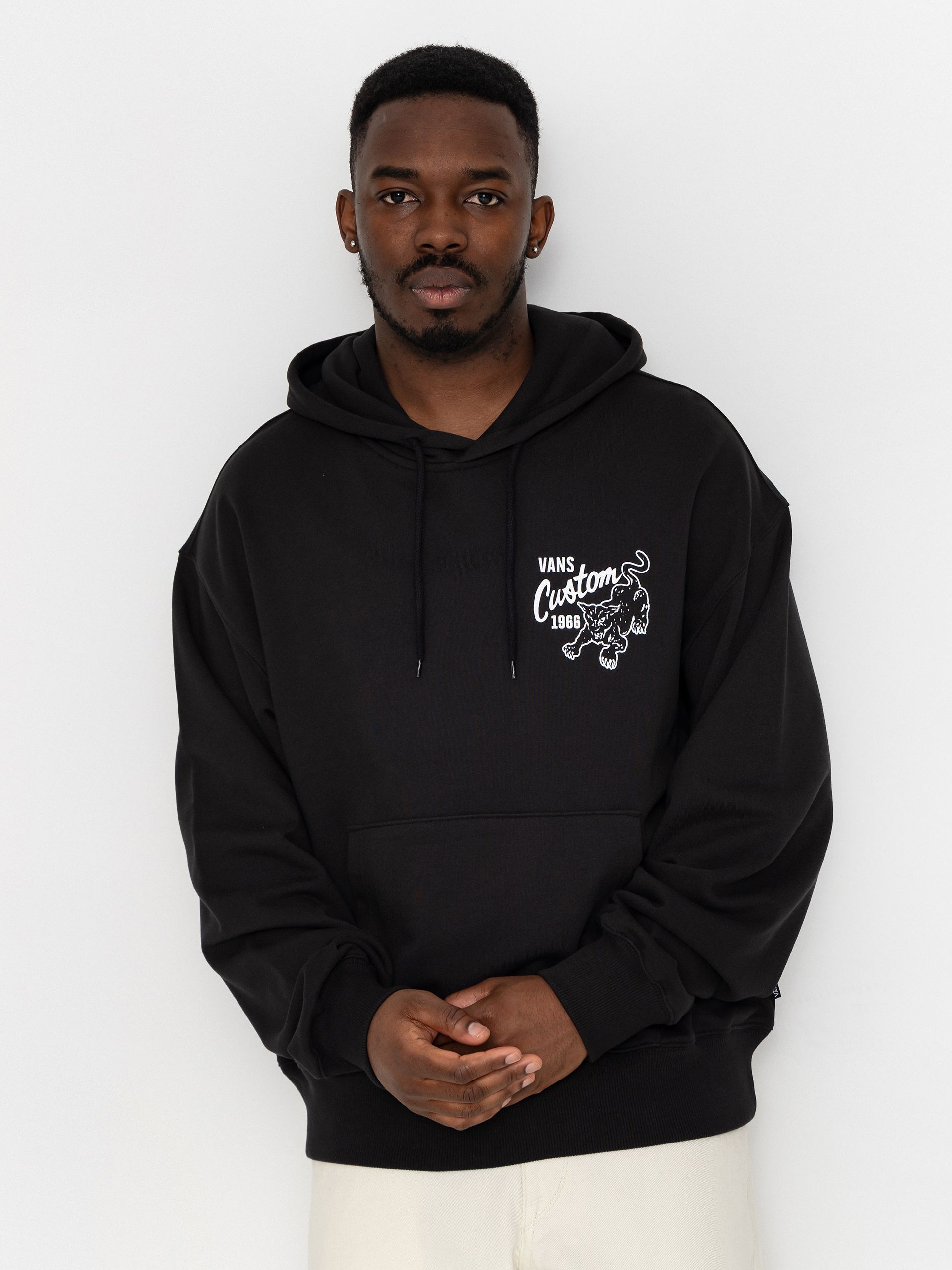 Mikina s kapucňou Vans Custom Cat HD (black)
