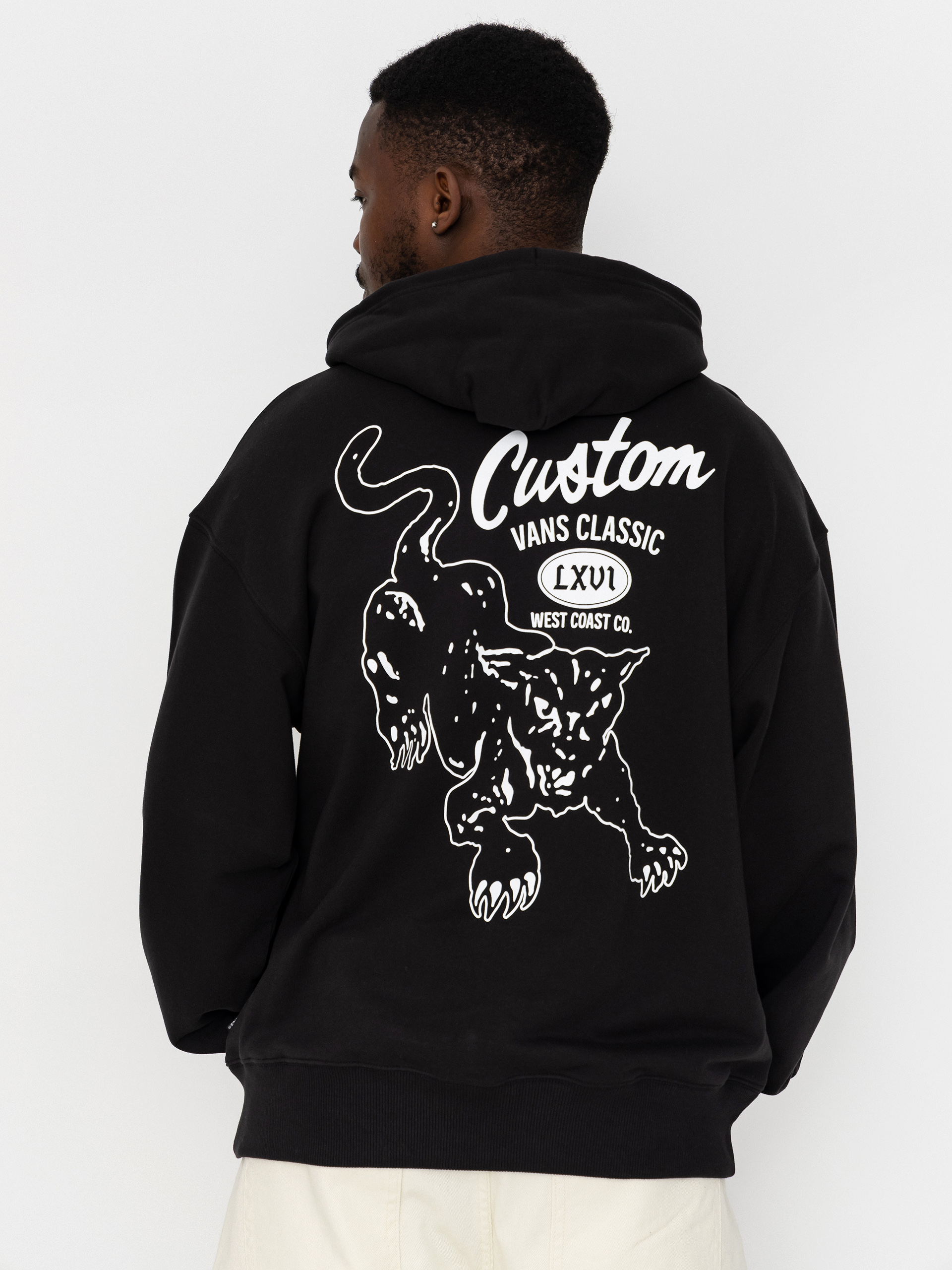 Mikina s kapucňou Vans Custom Cat HD (black)