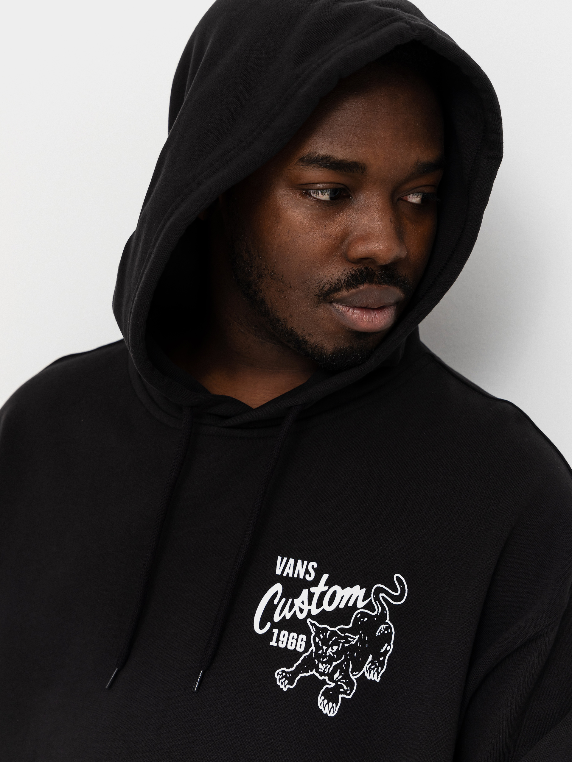 Mikina s kapucňou Vans Custom Cat HD (black)