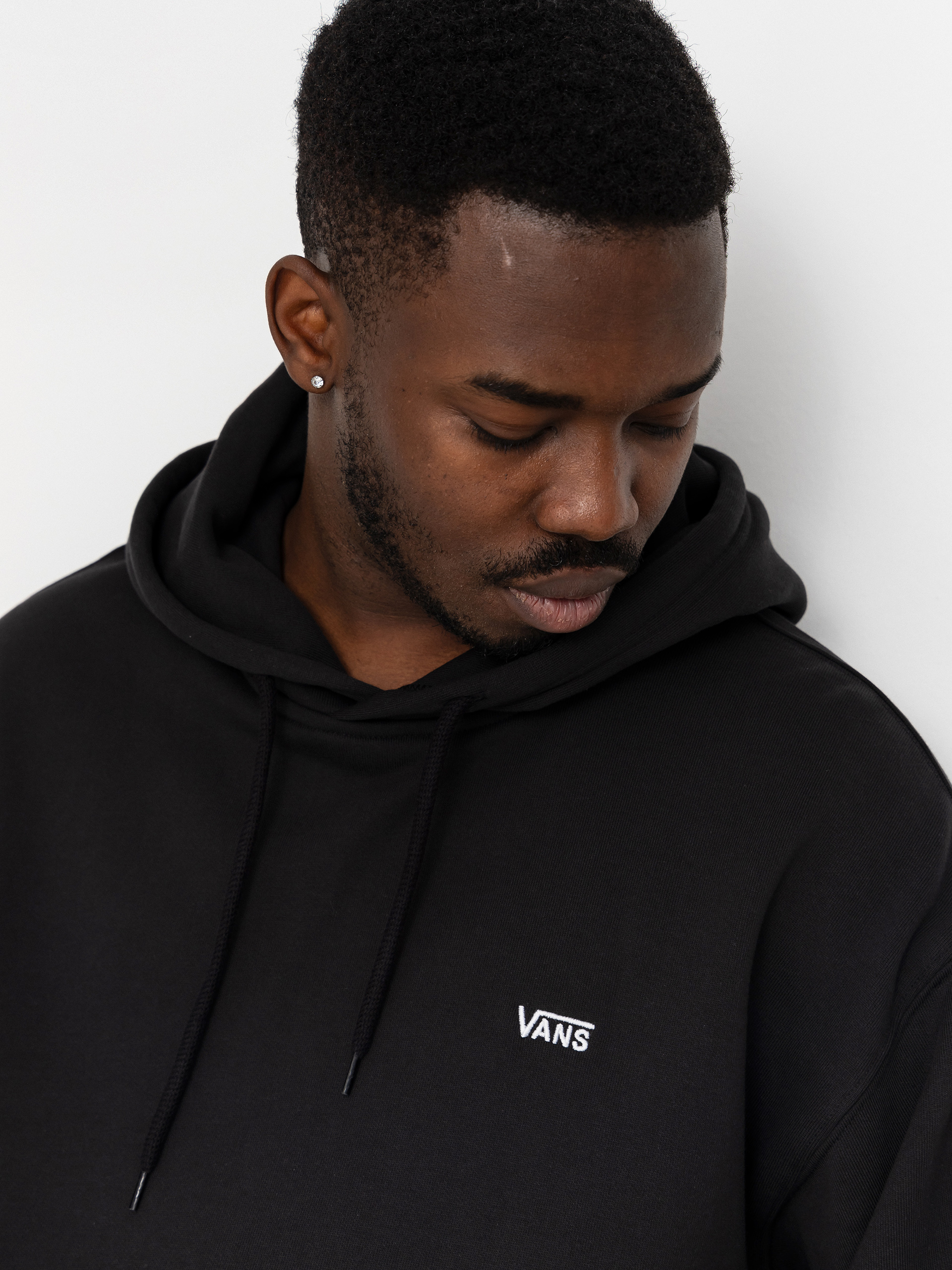 Mikina s kapucňou Vans Left Chest II HD (black)