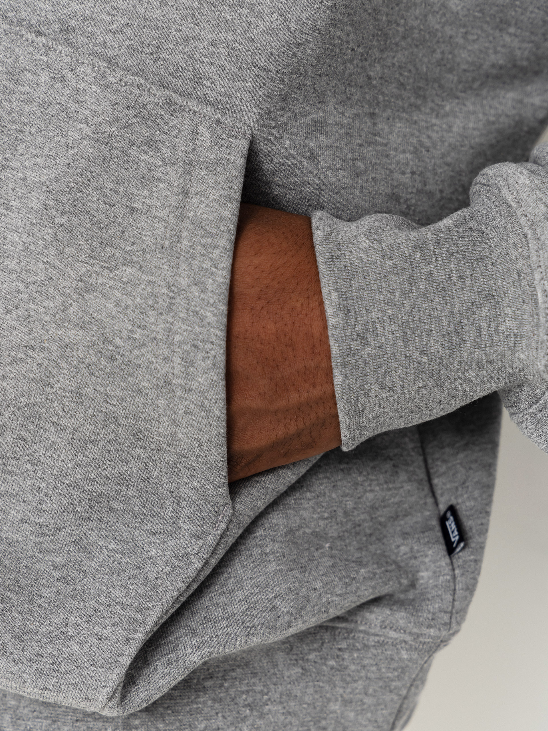Mikina s kapucňou Vans Left Chest II HD (cement heather)