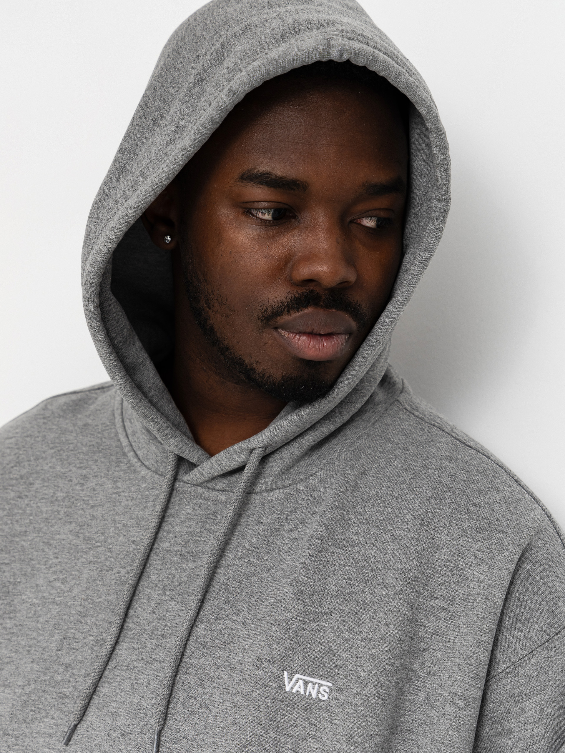 Mikina s kapucňou Vans Left Chest II HD (cement heather)