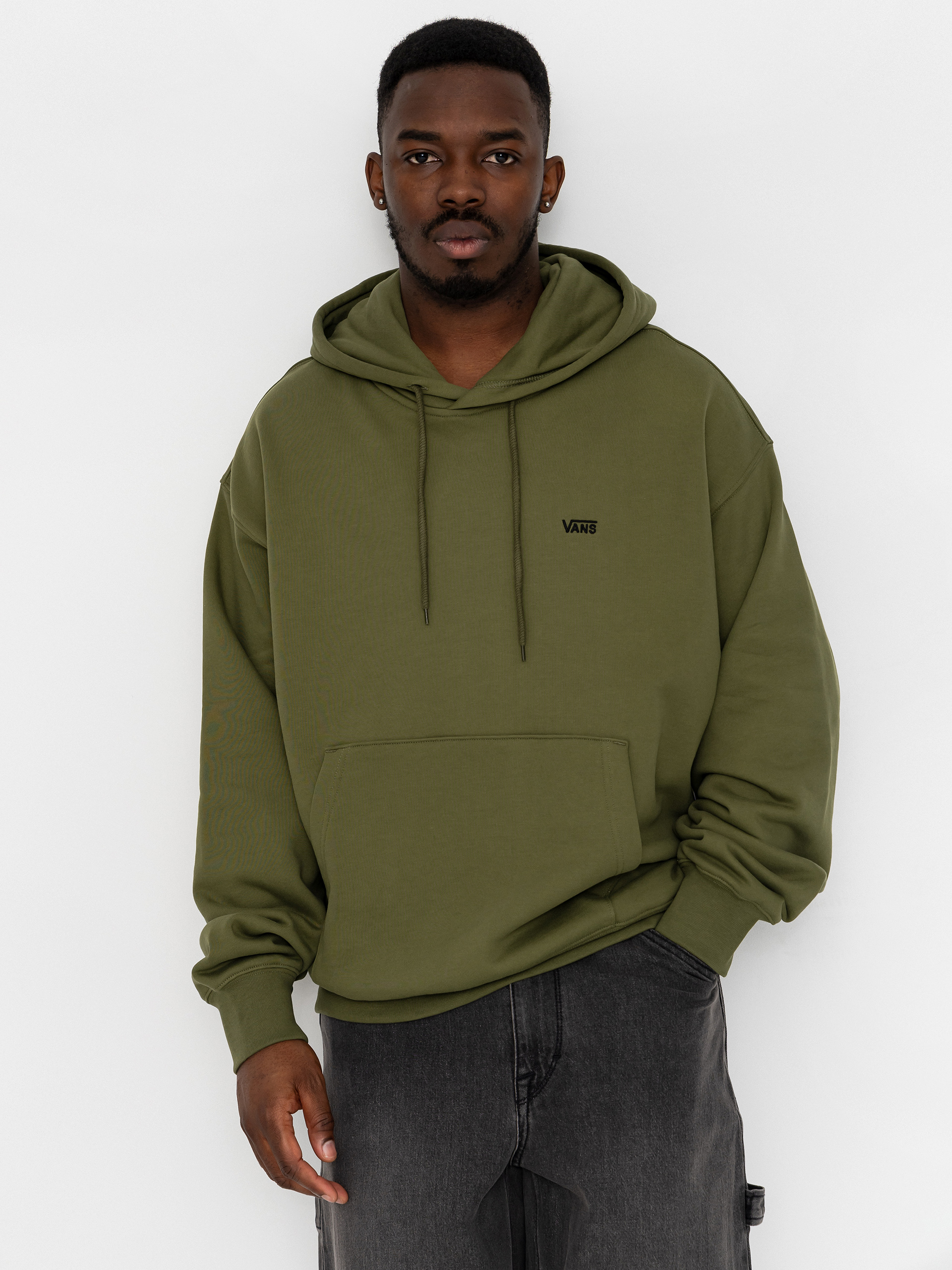 Mikina s kapucu0148ou Vans Left Chest II HD (green balsam)
