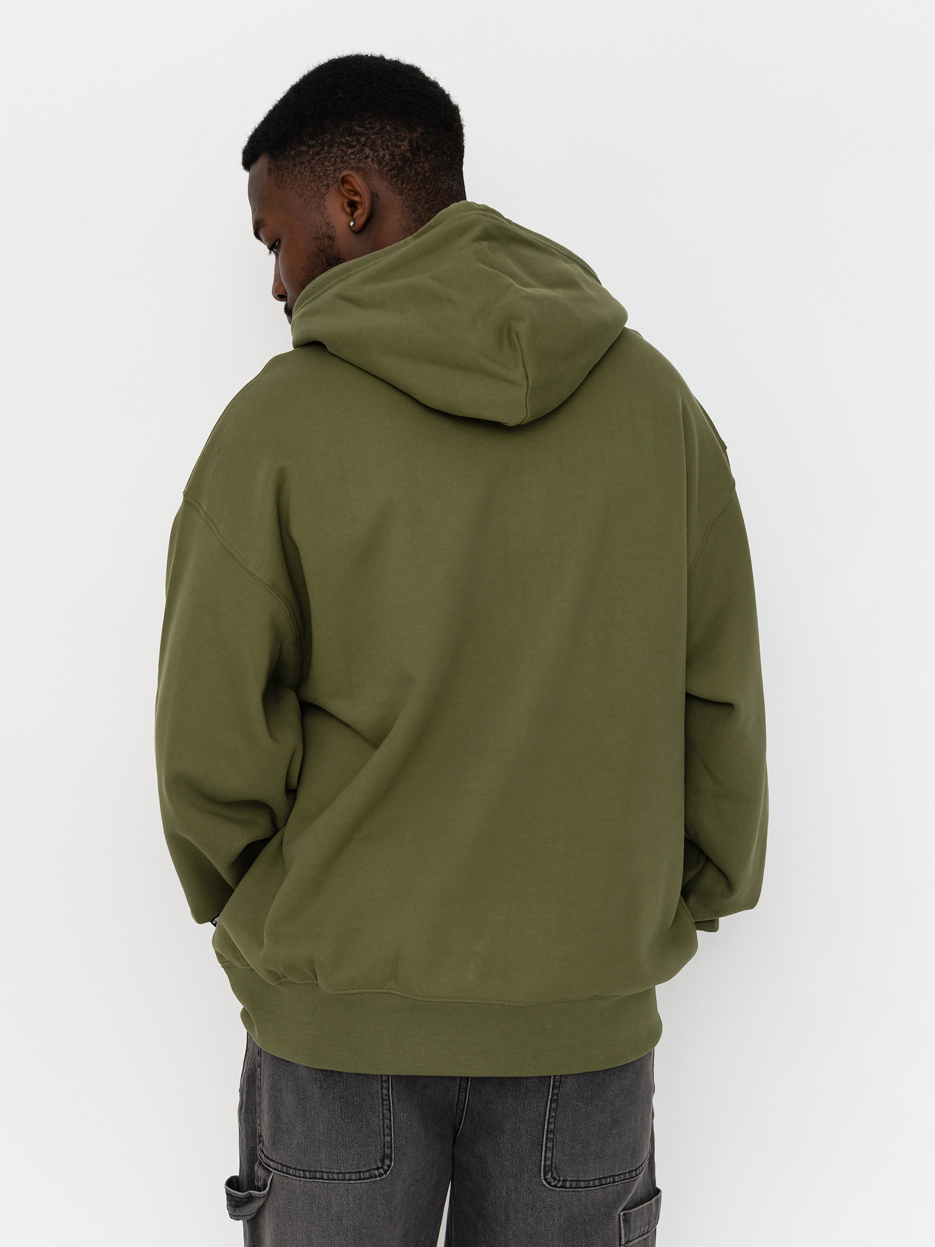 Mikina s kapucňou Vans Left Chest II HD (green balsam)