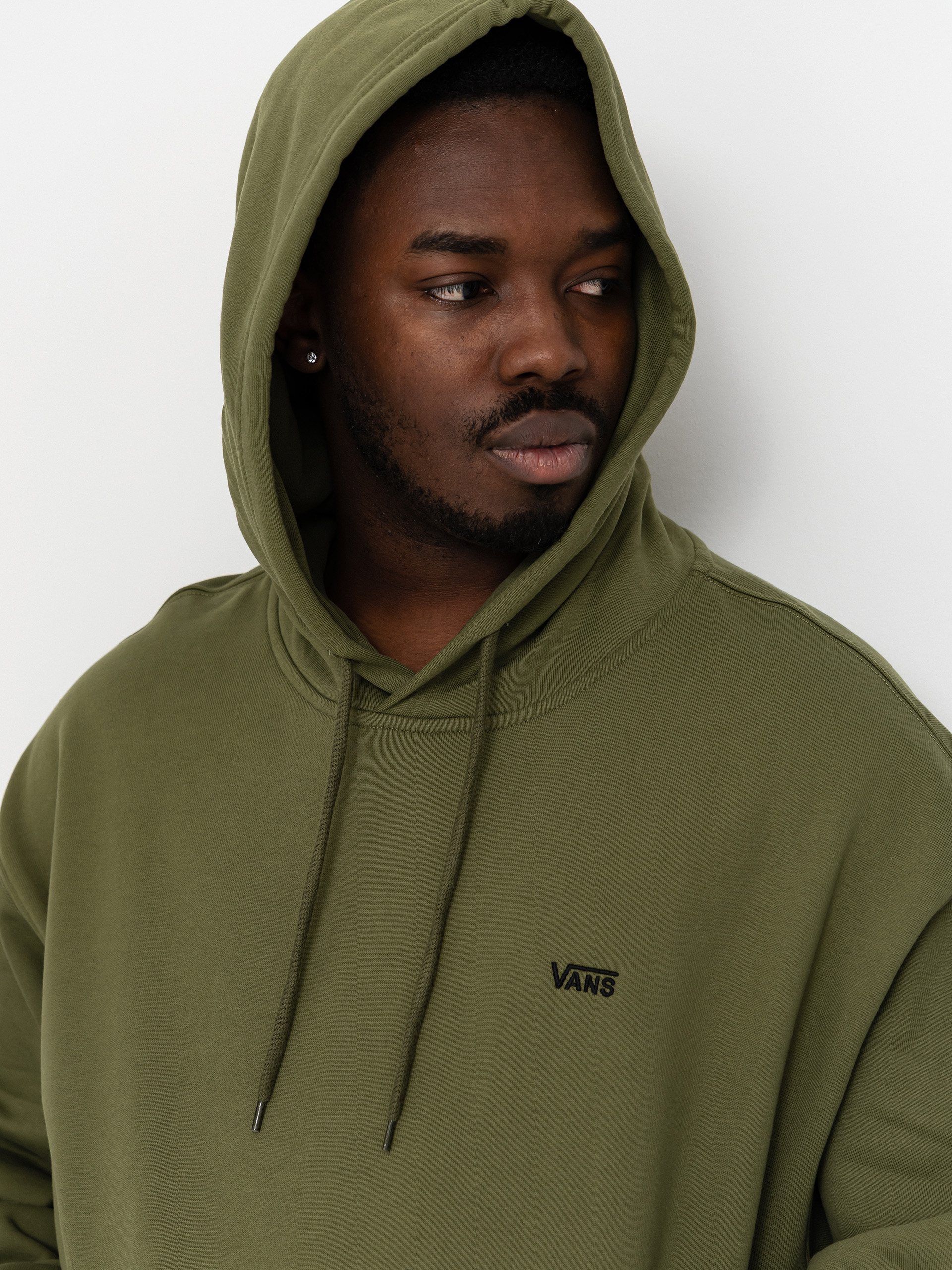 Mikina s kapucňou Vans Left Chest II HD (green balsam)