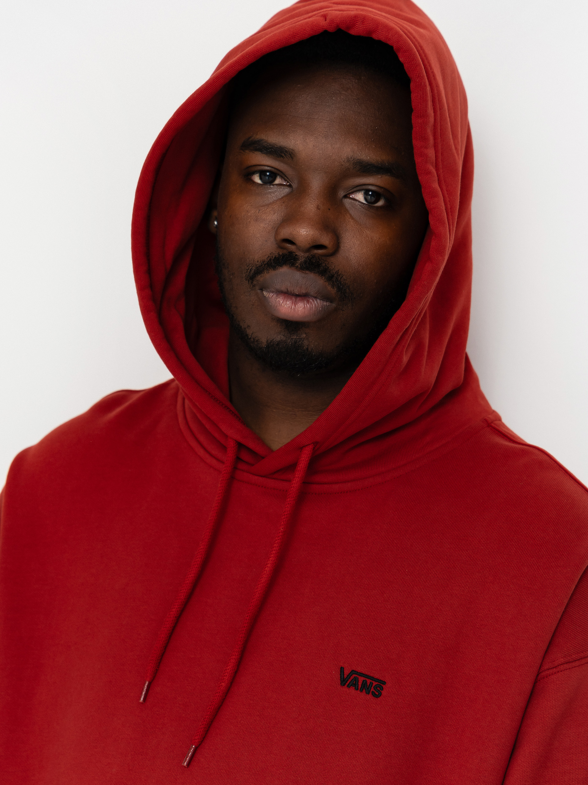 Mikina s kapucňou Vans Left Chest II HD (poppy ember)