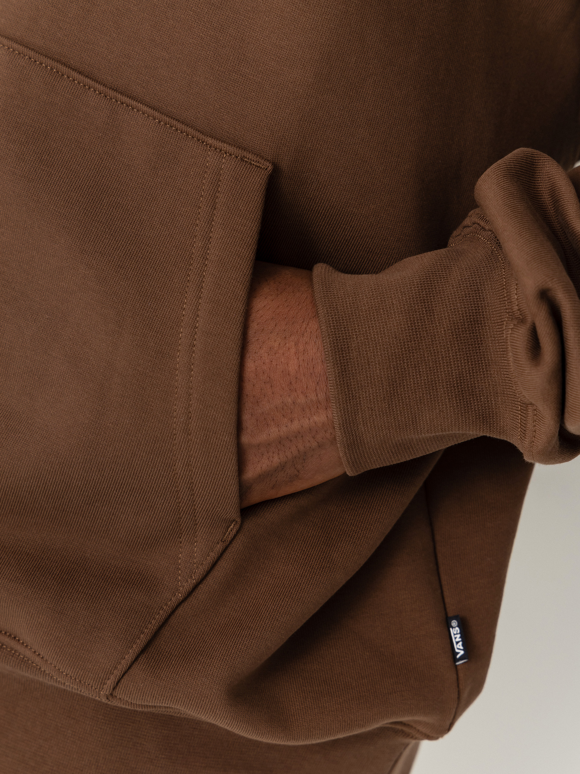Mikina s kapucňou Vans Left Chest HD (vintage cocoa)