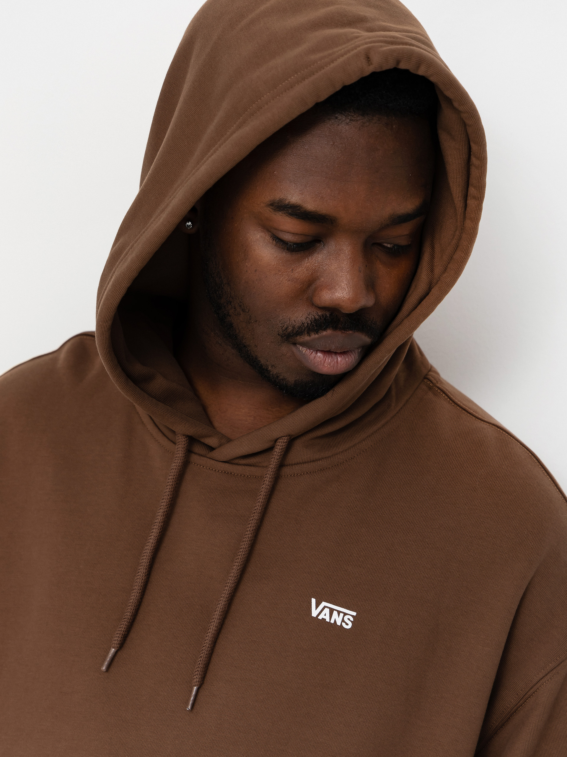 Mikina s kapucňou Vans Left Chest HD (vintage cocoa)