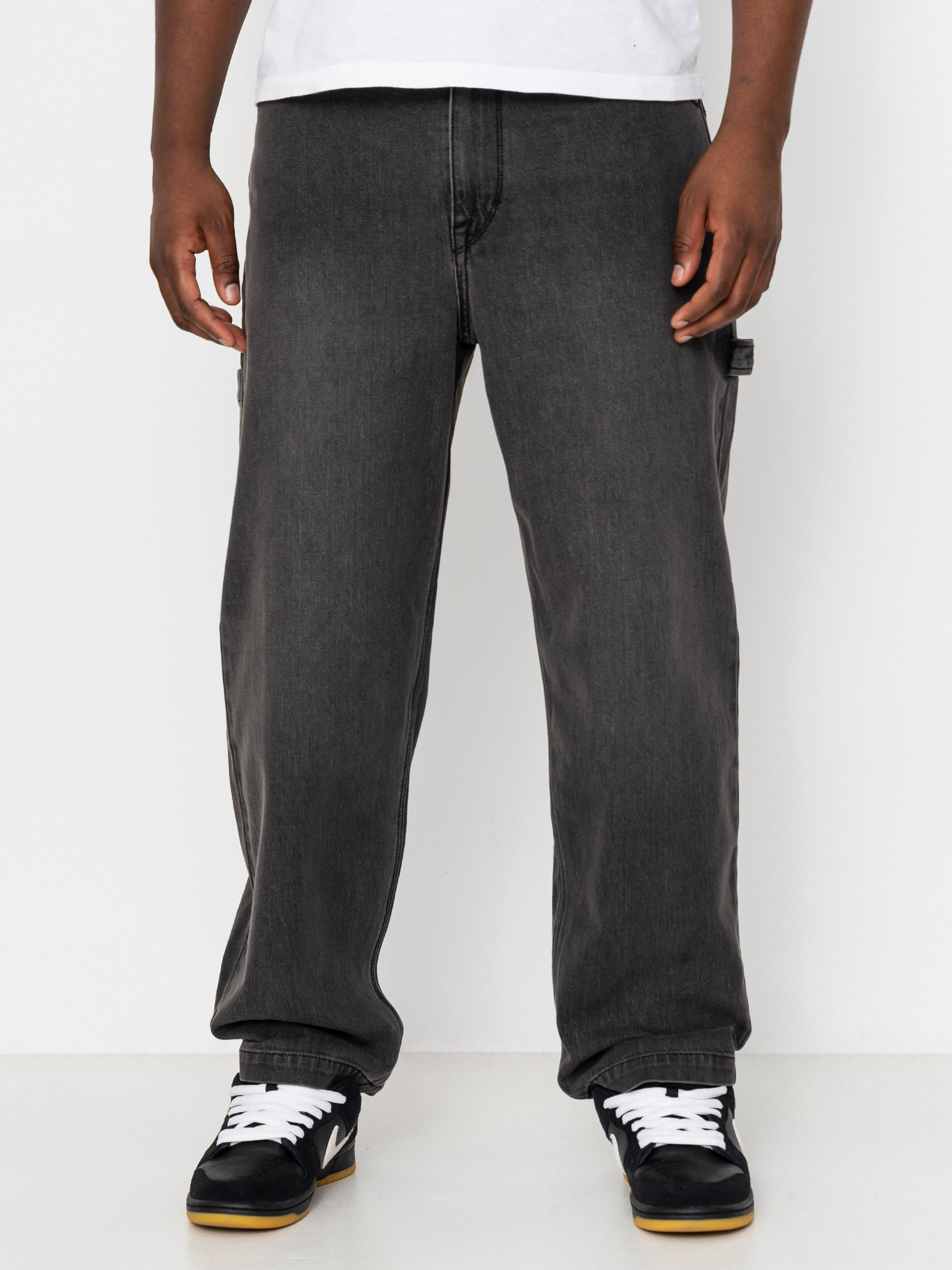 Nohavice Volcom Kraftsman II (black grey)