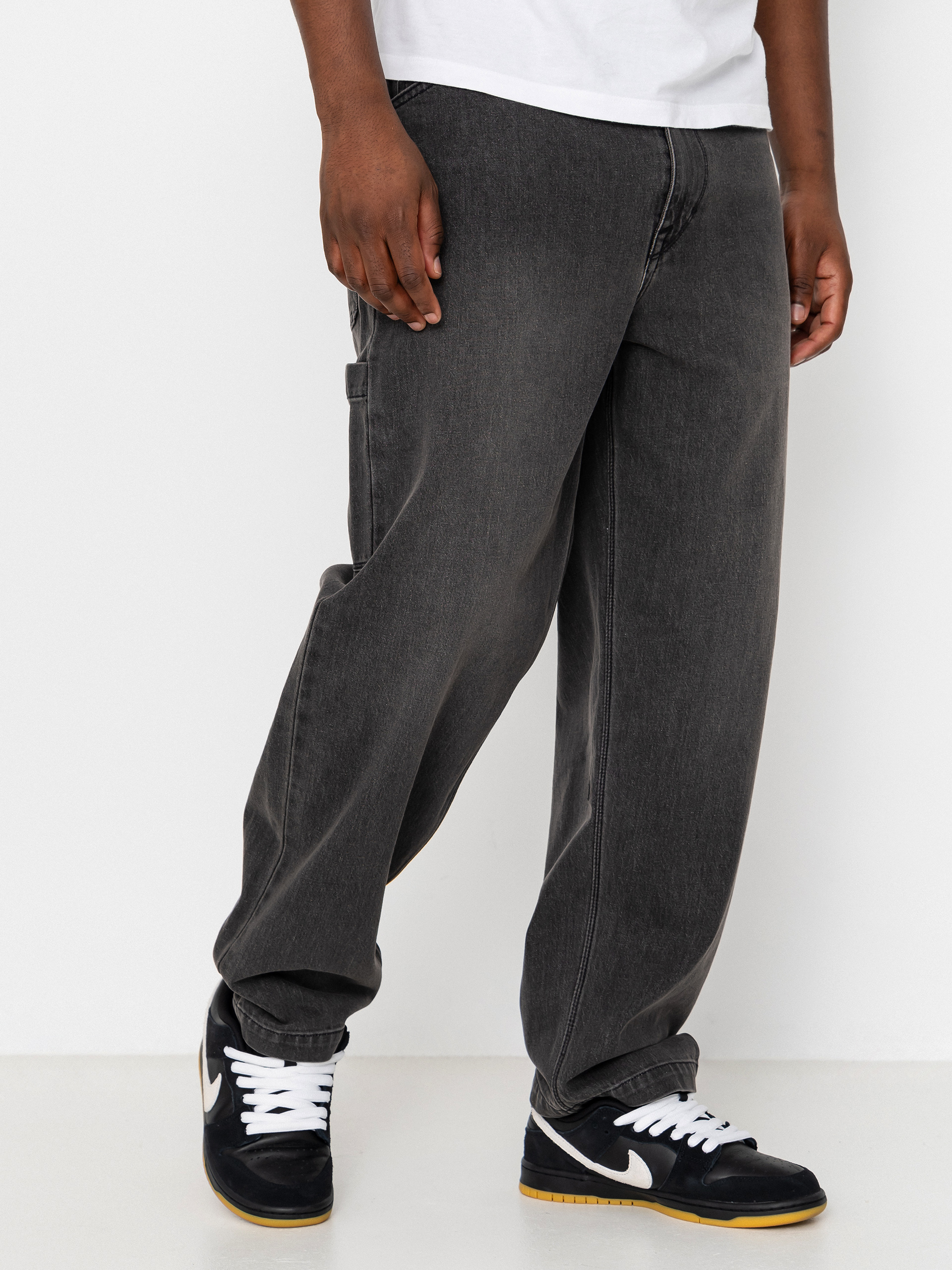 Nohavice Volcom Kraftsman II (black grey)