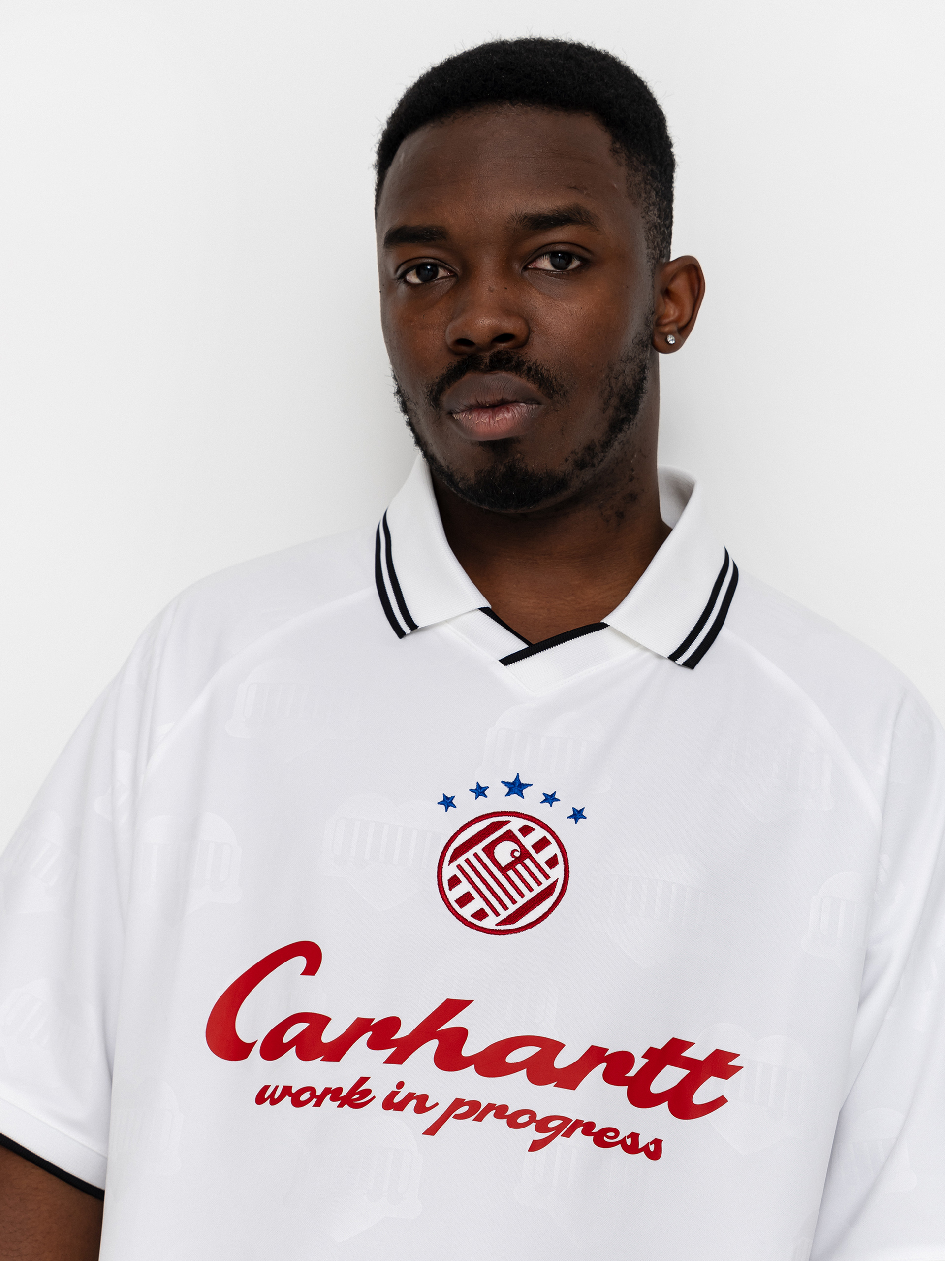 Tričko Carhartt WIP Terrace Football (heart train jacquard white)