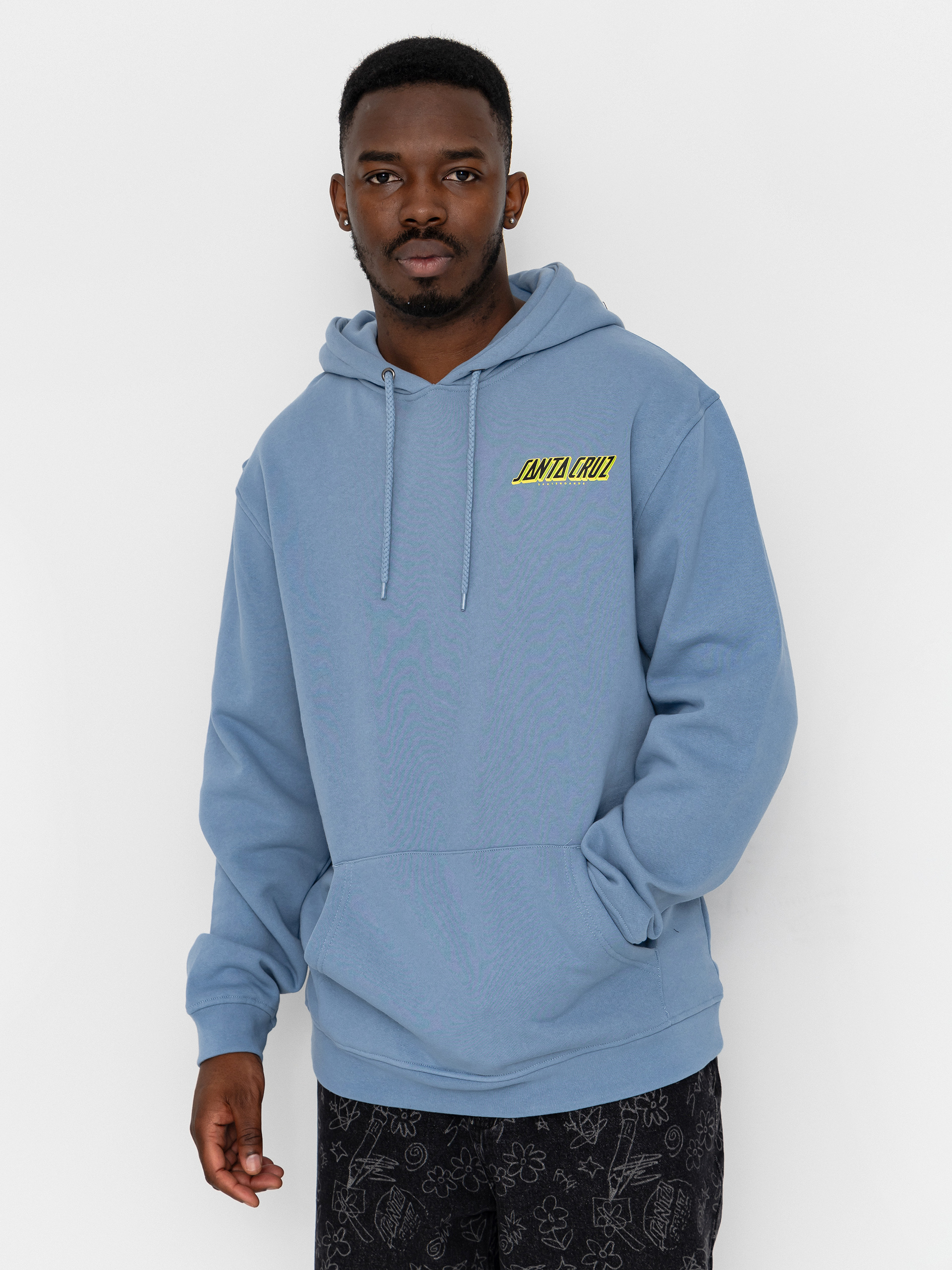 Mikina s kapucňou Santa Cruz Roskopp Cruz Control HD (faded denim)