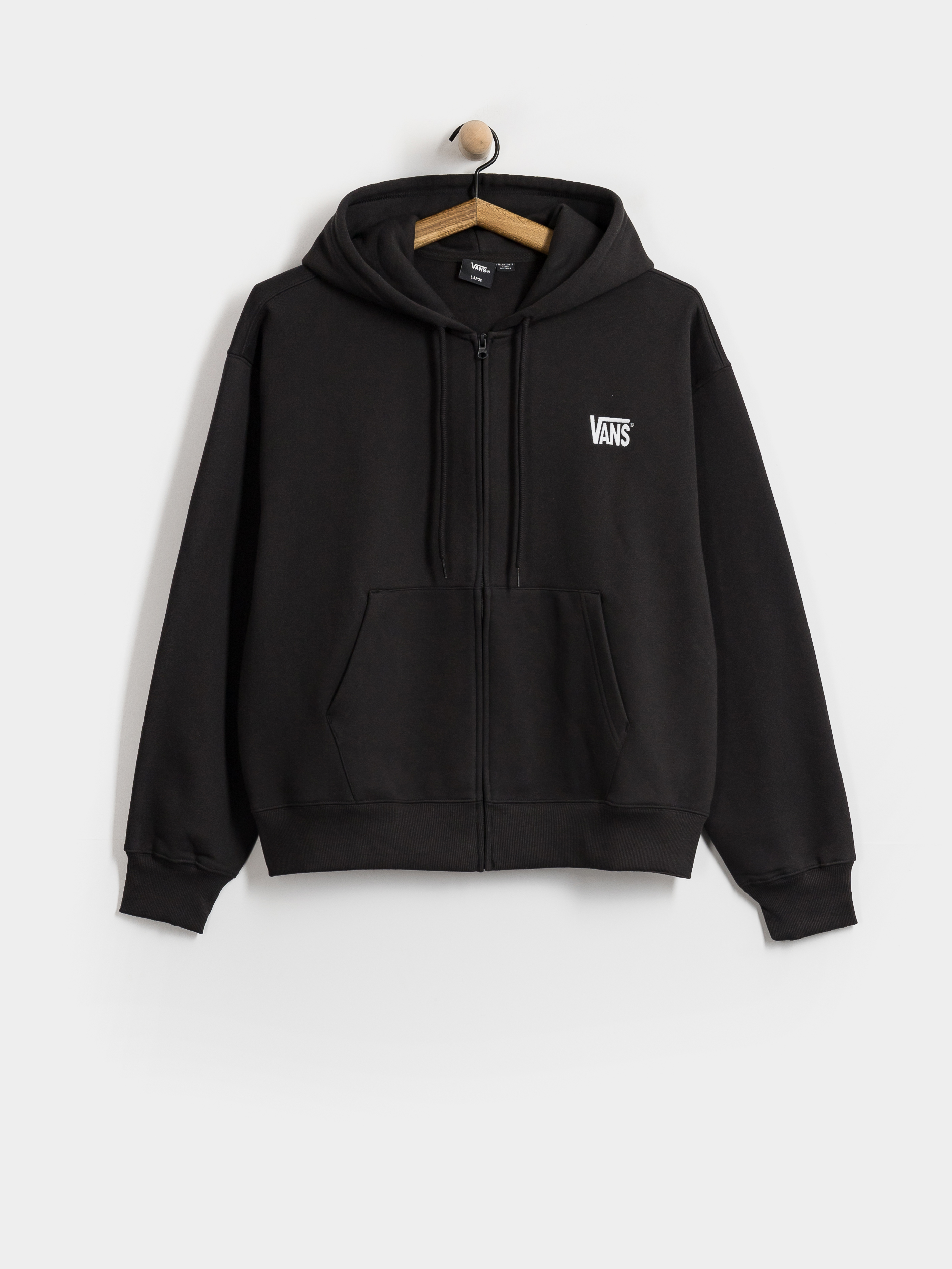 Mikina s kapucňou Vans Stretch Logo ZHD (black/white)