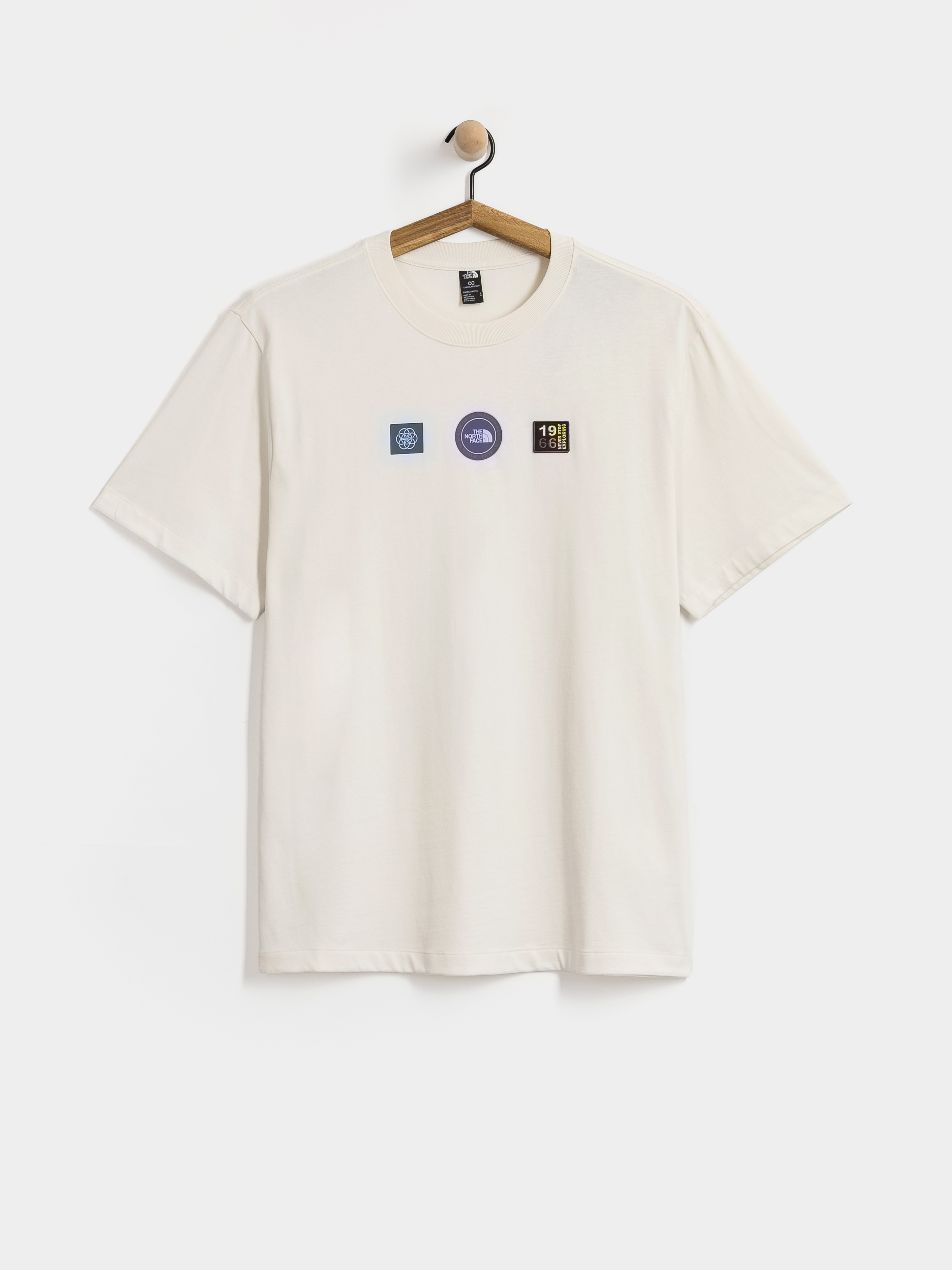 Tričko The North Face Explorer Badges Relaxed (white dune)