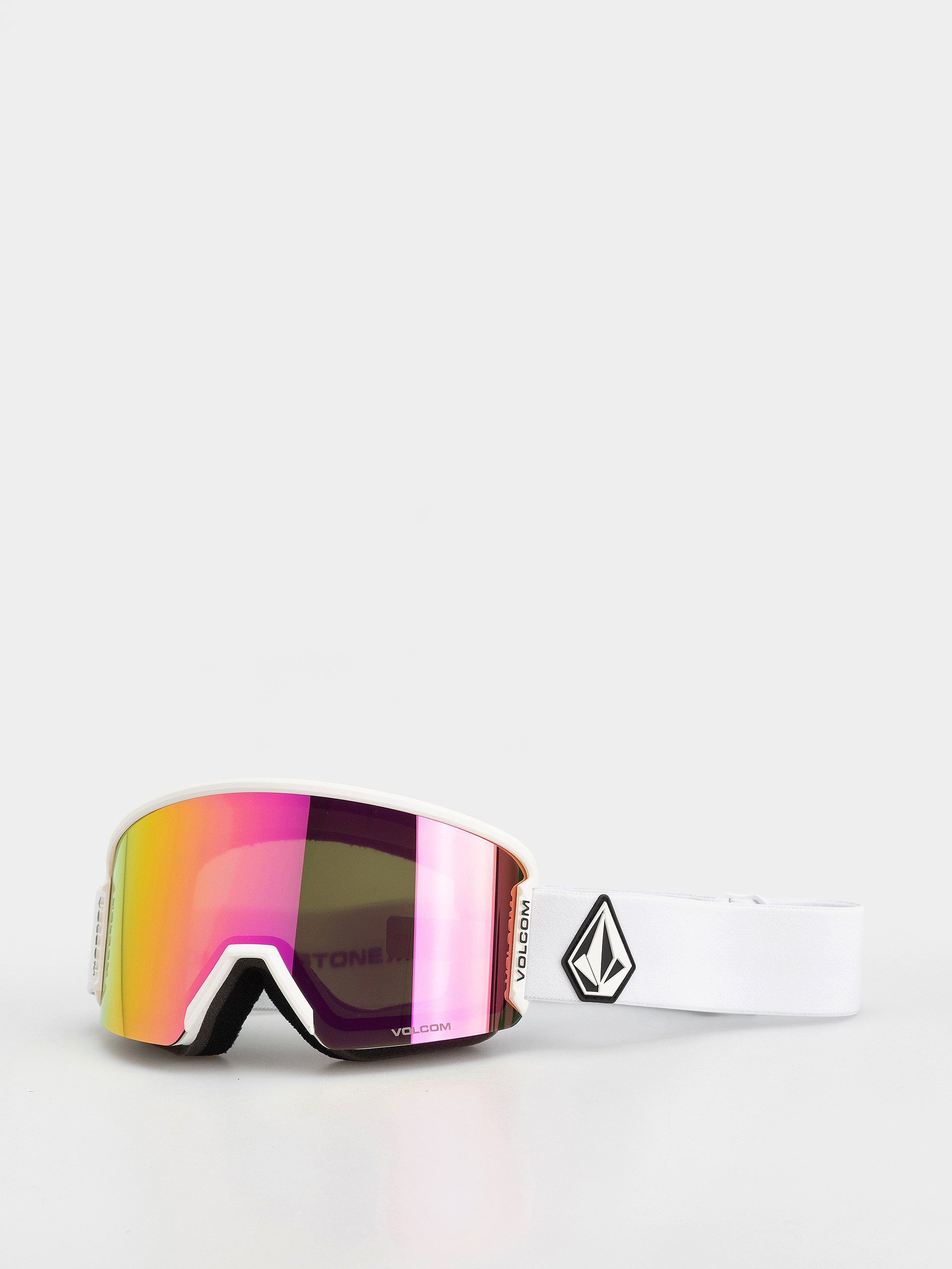 Snowboardové okuliare Volcom Garden 2 (matte white/pink chrome+bl yellow)