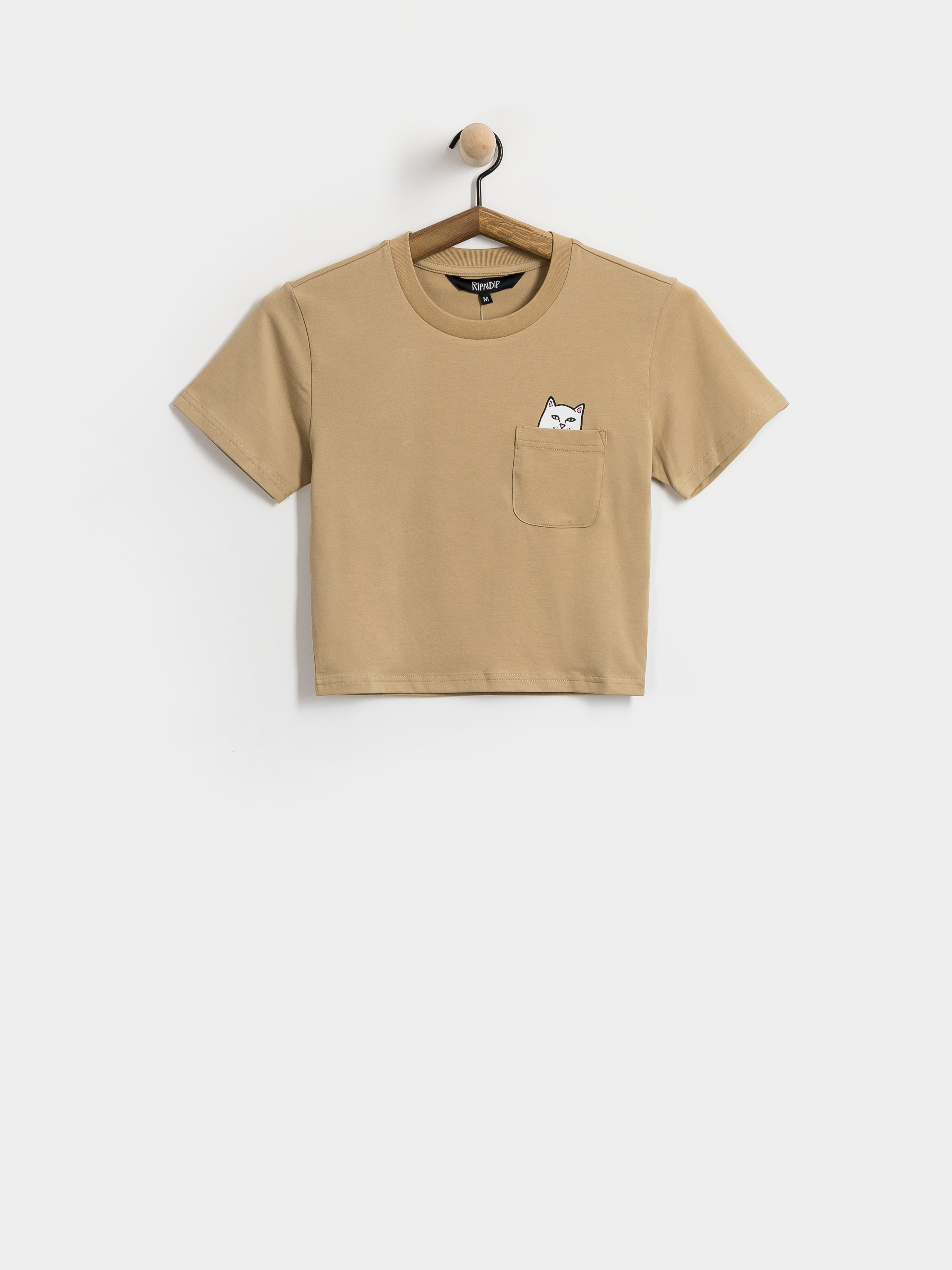 Tričko RipNDip Lord Nermal Cropped Pocket (tan)