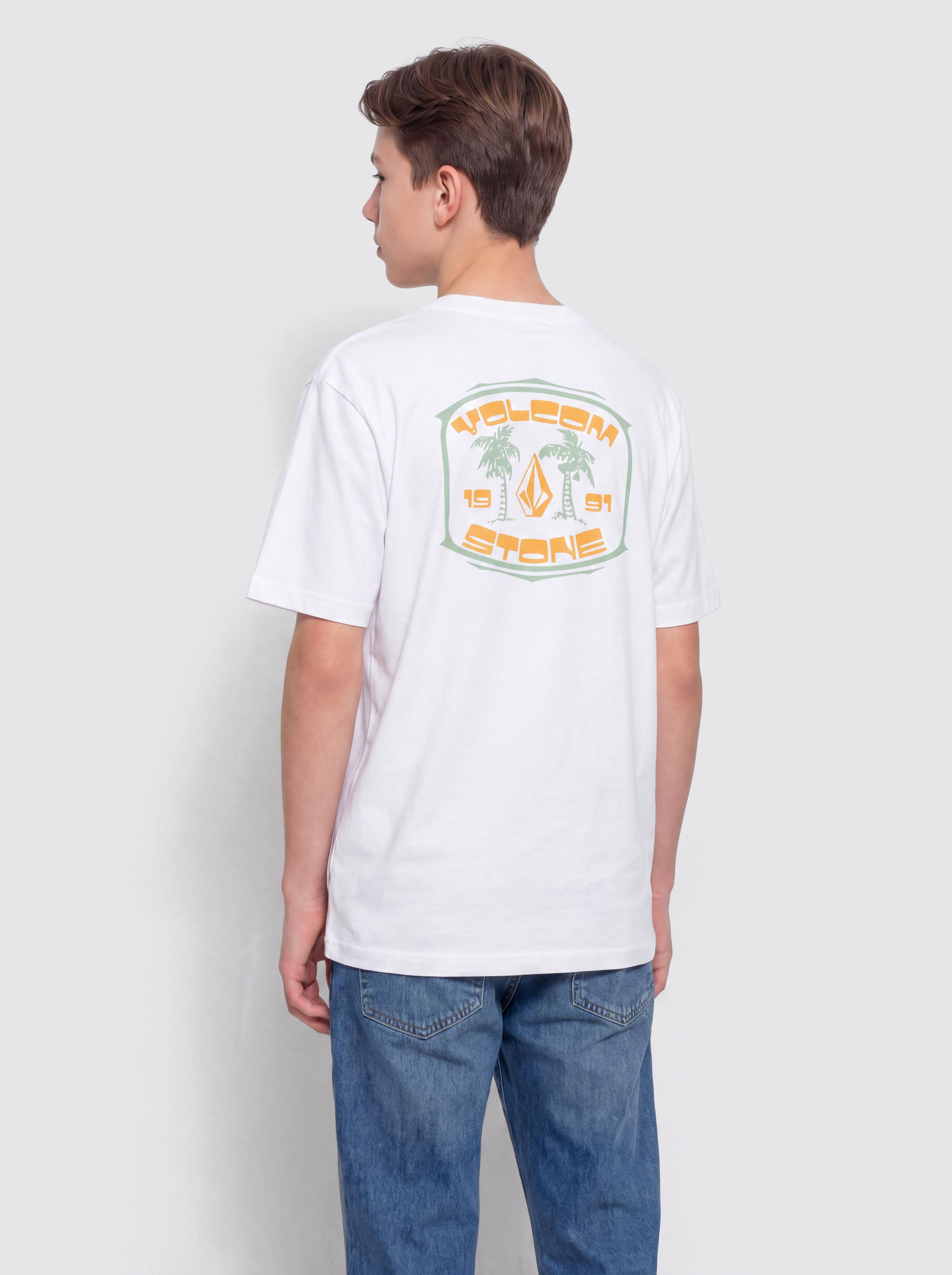 Tričko Volcom 91 Palm Bsc JR (white)