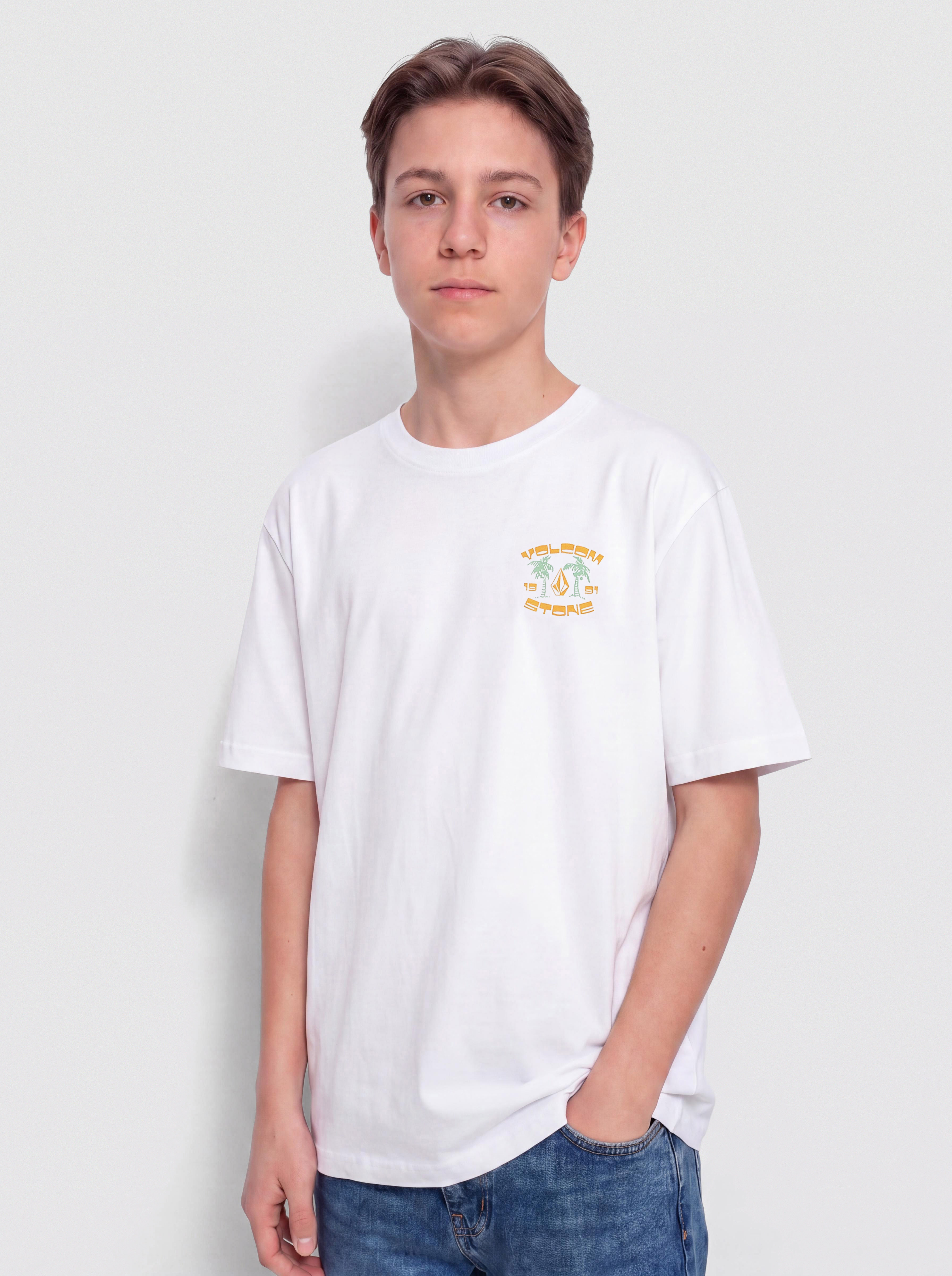 Tričko Volcom 91 Palm Bsc JR (white)