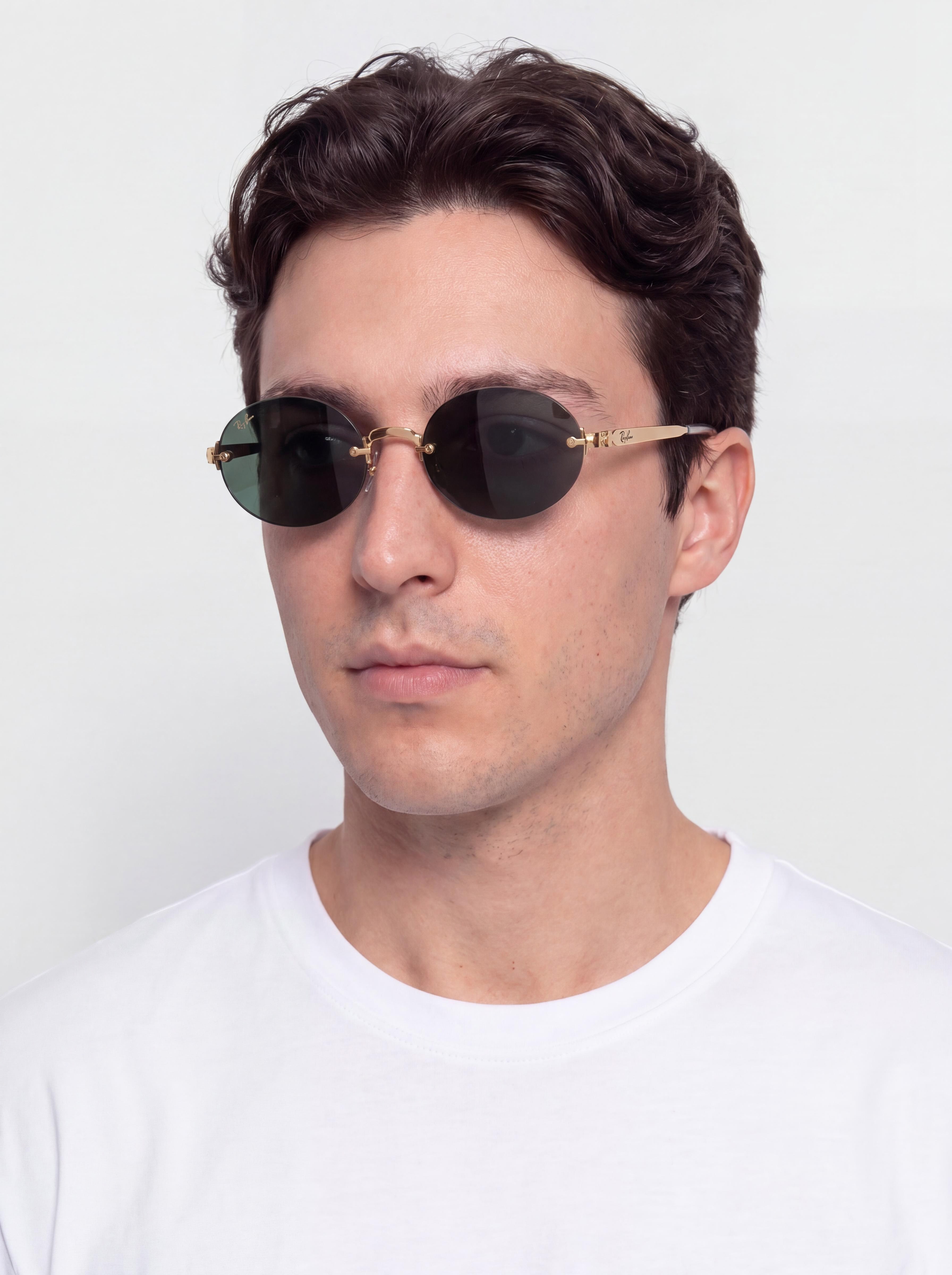 Slnečné okuliare Ray-Ban Rb3929 By A$Ap Rocky (polerowany złoto arista/ciemnozielony)
