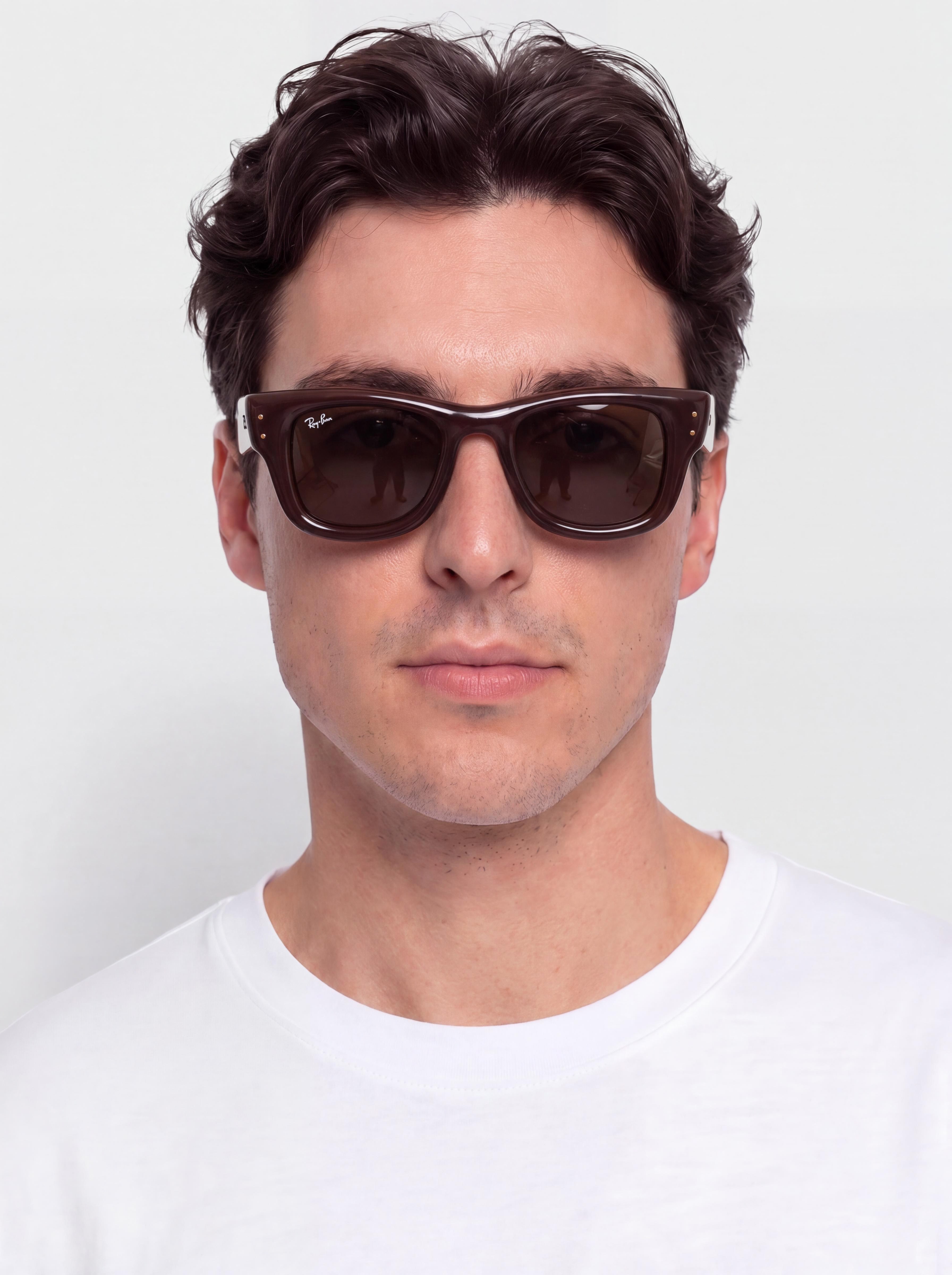 Slnečné okuliare Ray-Ban Wayfarer Puffer (polerowany ciemnobrązowy/ciemnobrązowy)
