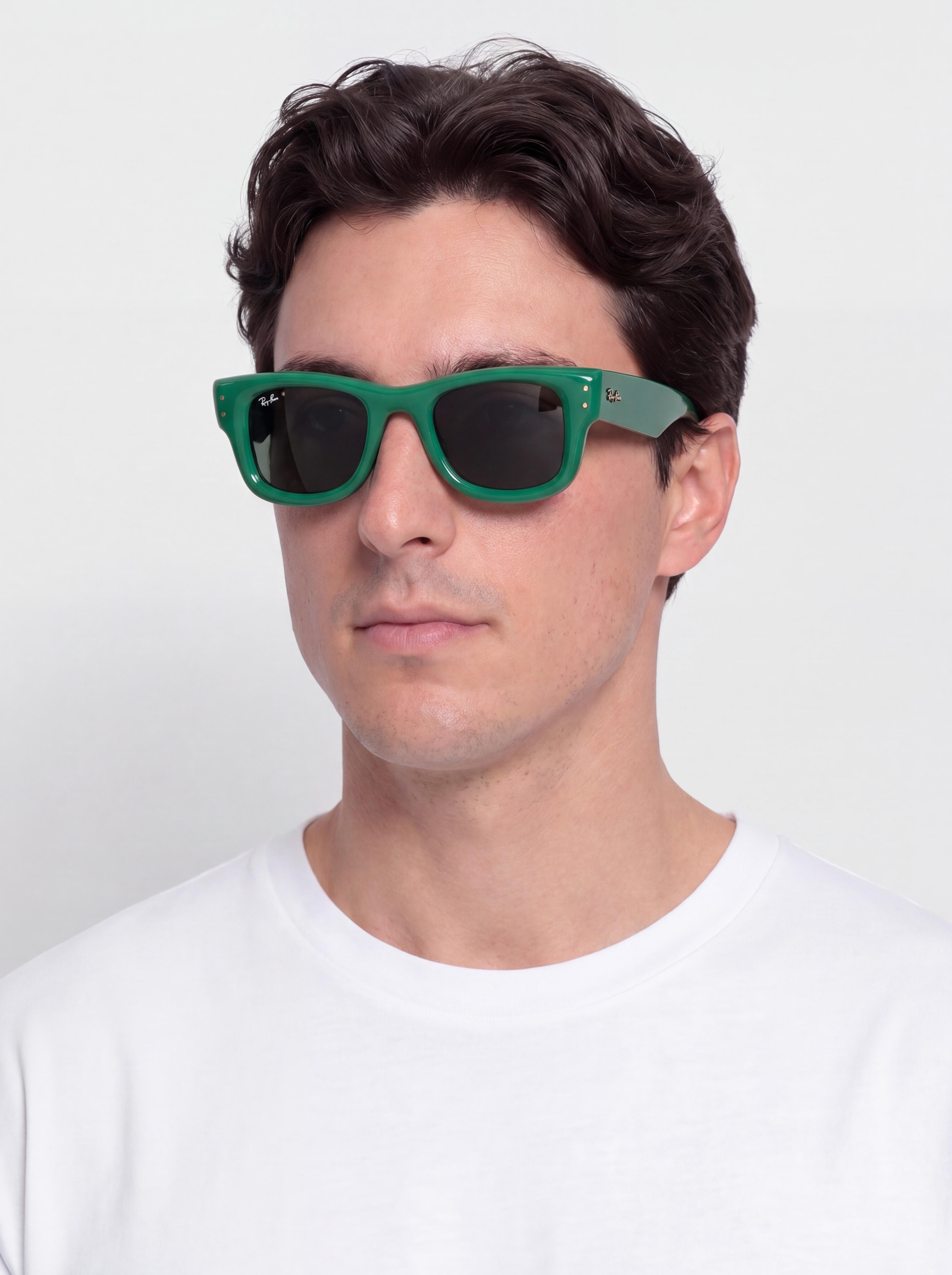 Slnečné okuliare Ray-Ban Wayfarer Puffer (polerowany zielony/ultra czarny)
