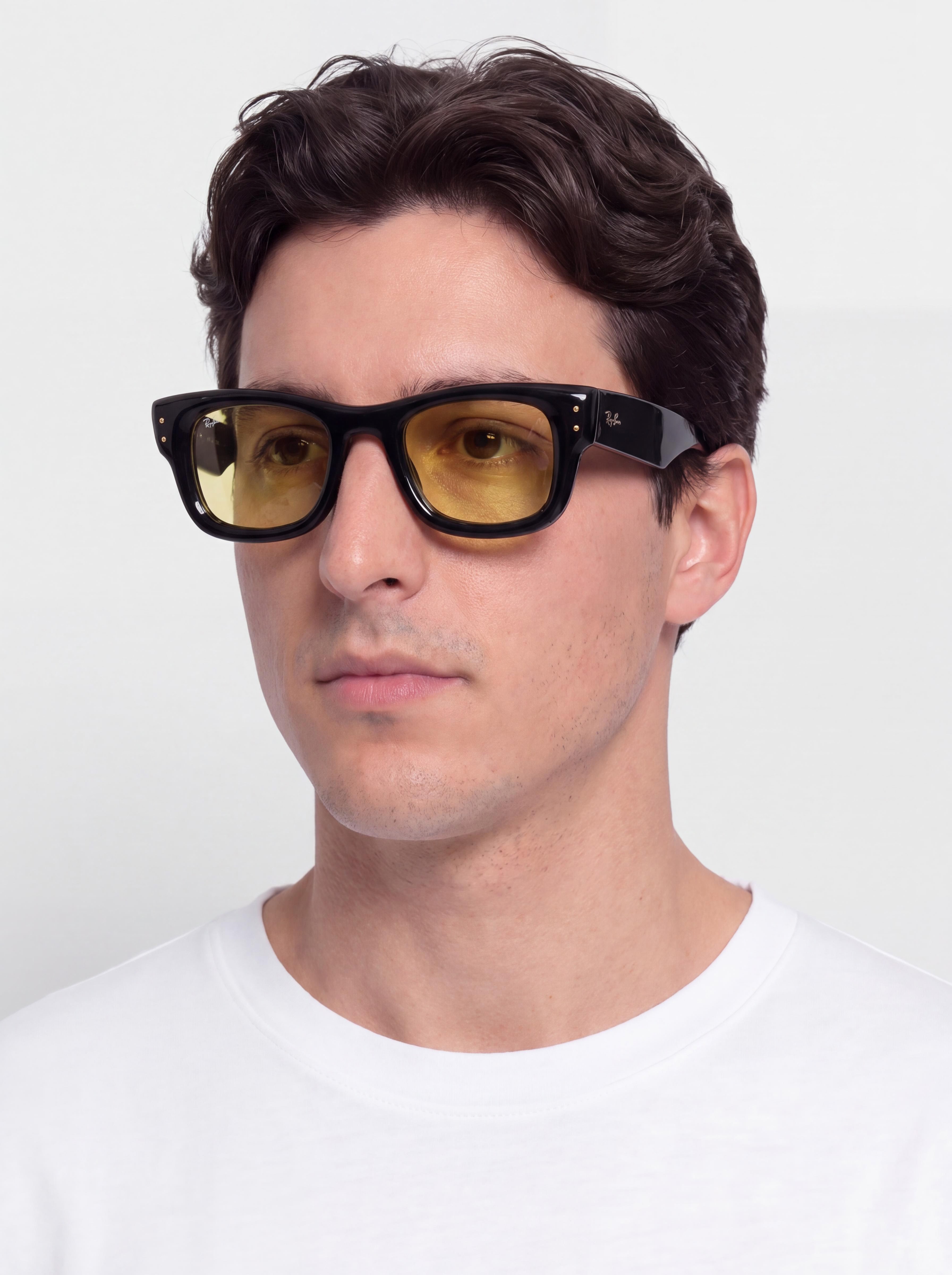 Slnečné okuliare Ray-Ban Wayfarer Puffer (polerowany czarny/żółty)