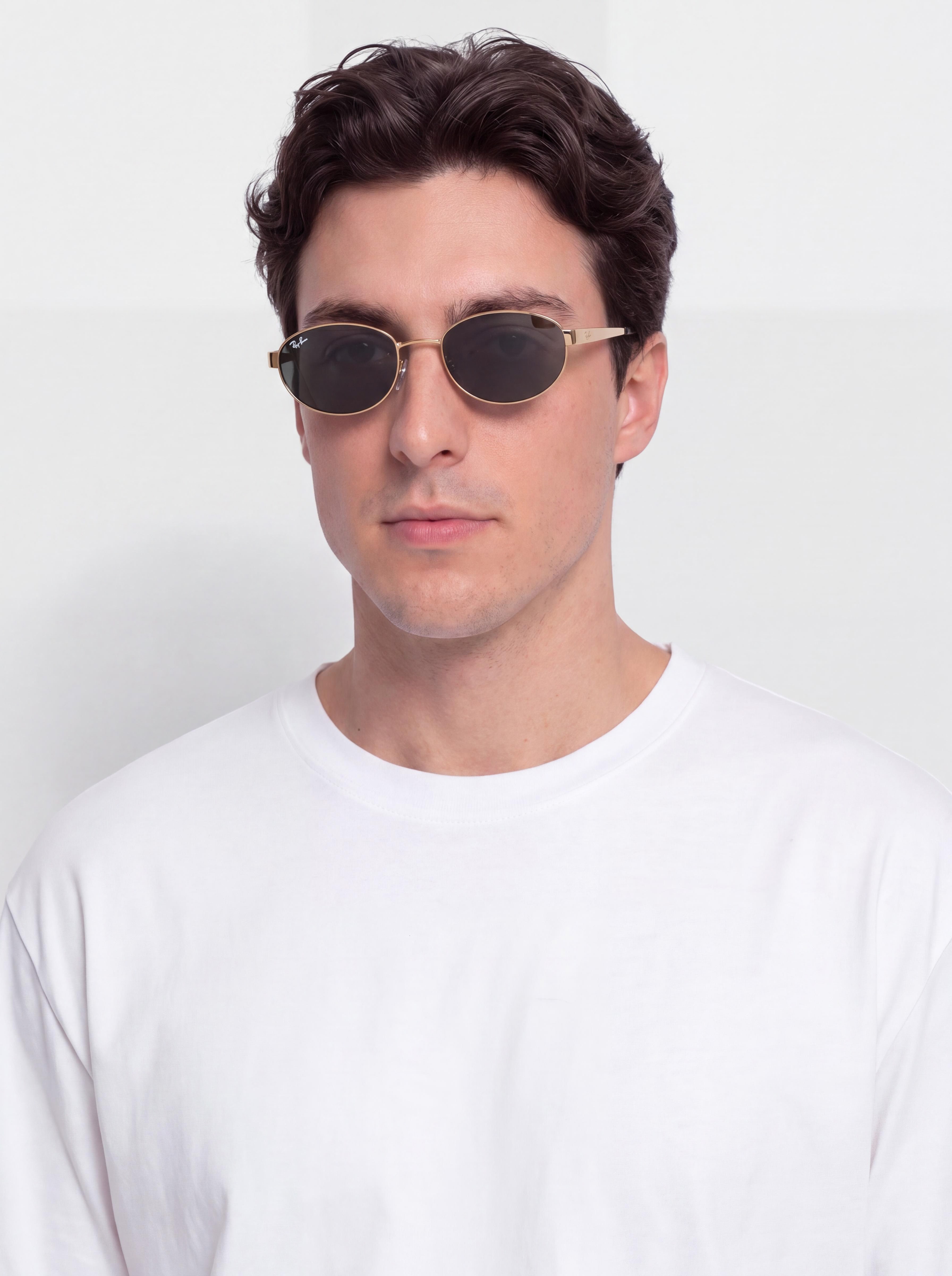Slnečné okuliare Ray-Ban Rb3774D (polerowany złoto arista/ciemnoszary)