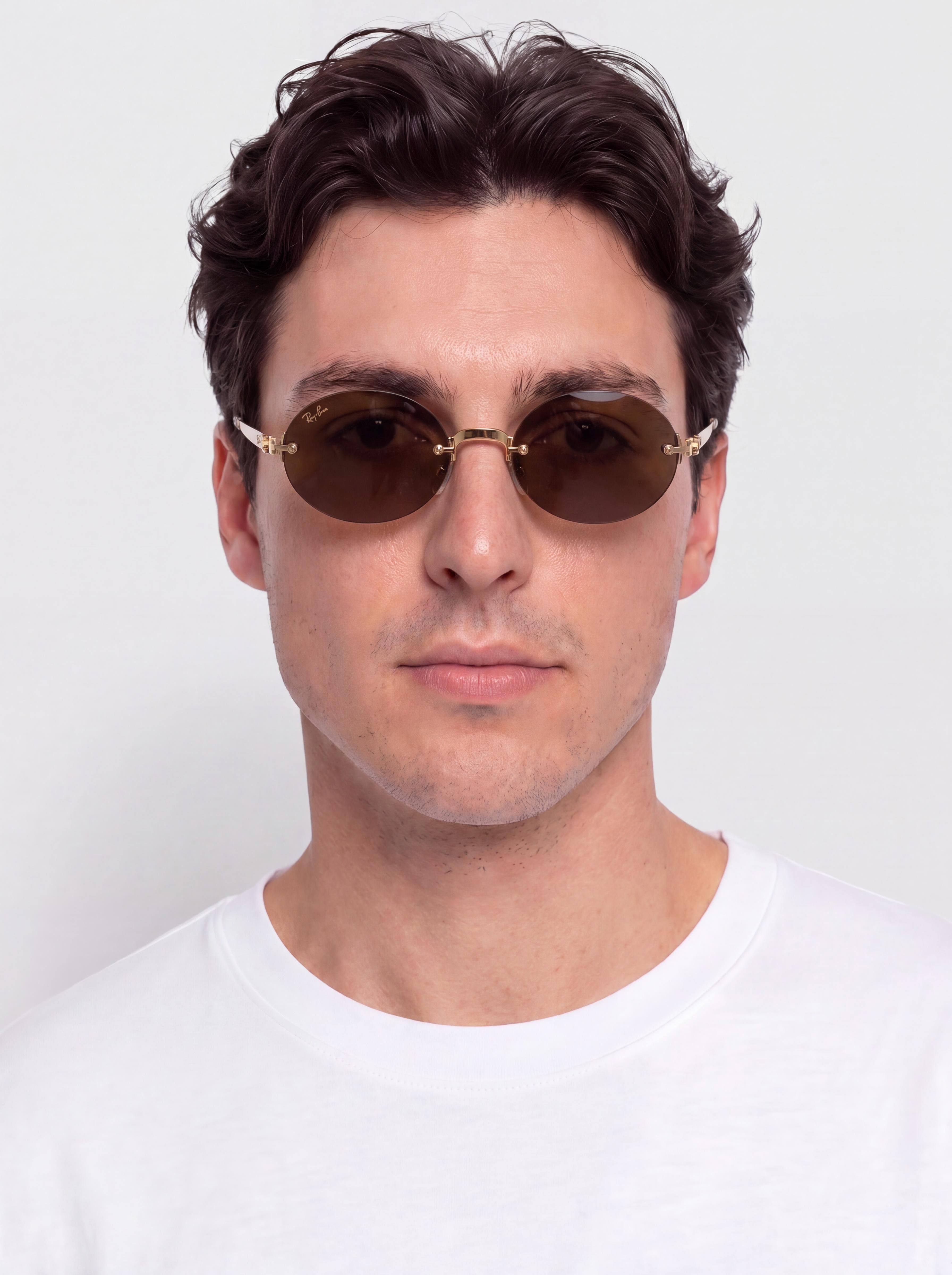 Slneu010dnu00e9 okuliare Ray-Ban Rb3929 By A$Ap Rocky (polerowany zu0142oto arista/ciemnobrown)