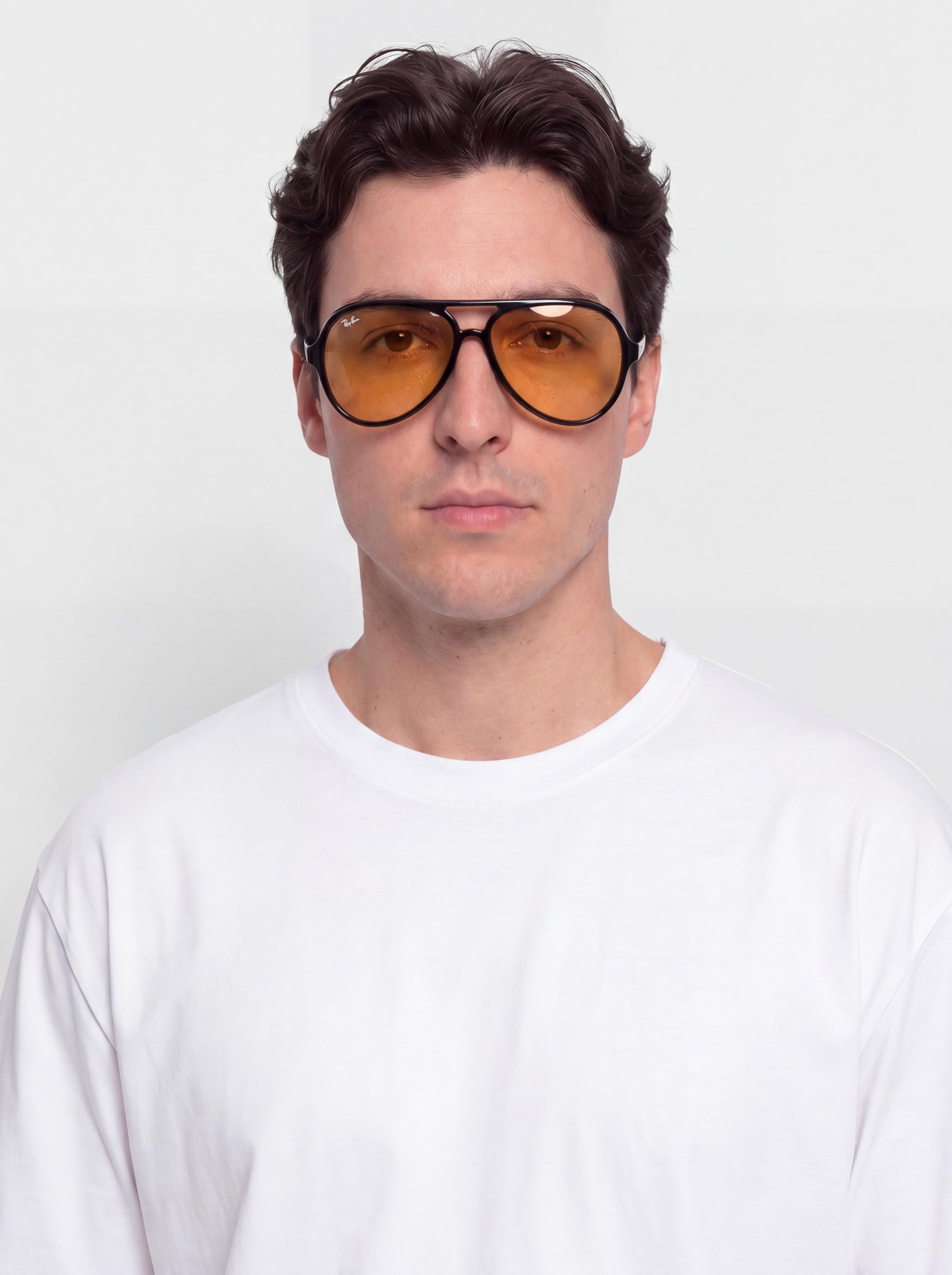 Slnečné okuliare Ray-Ban Cats 5000 Classic Summer Capsule (polerowany czarny/pomarańczowy)