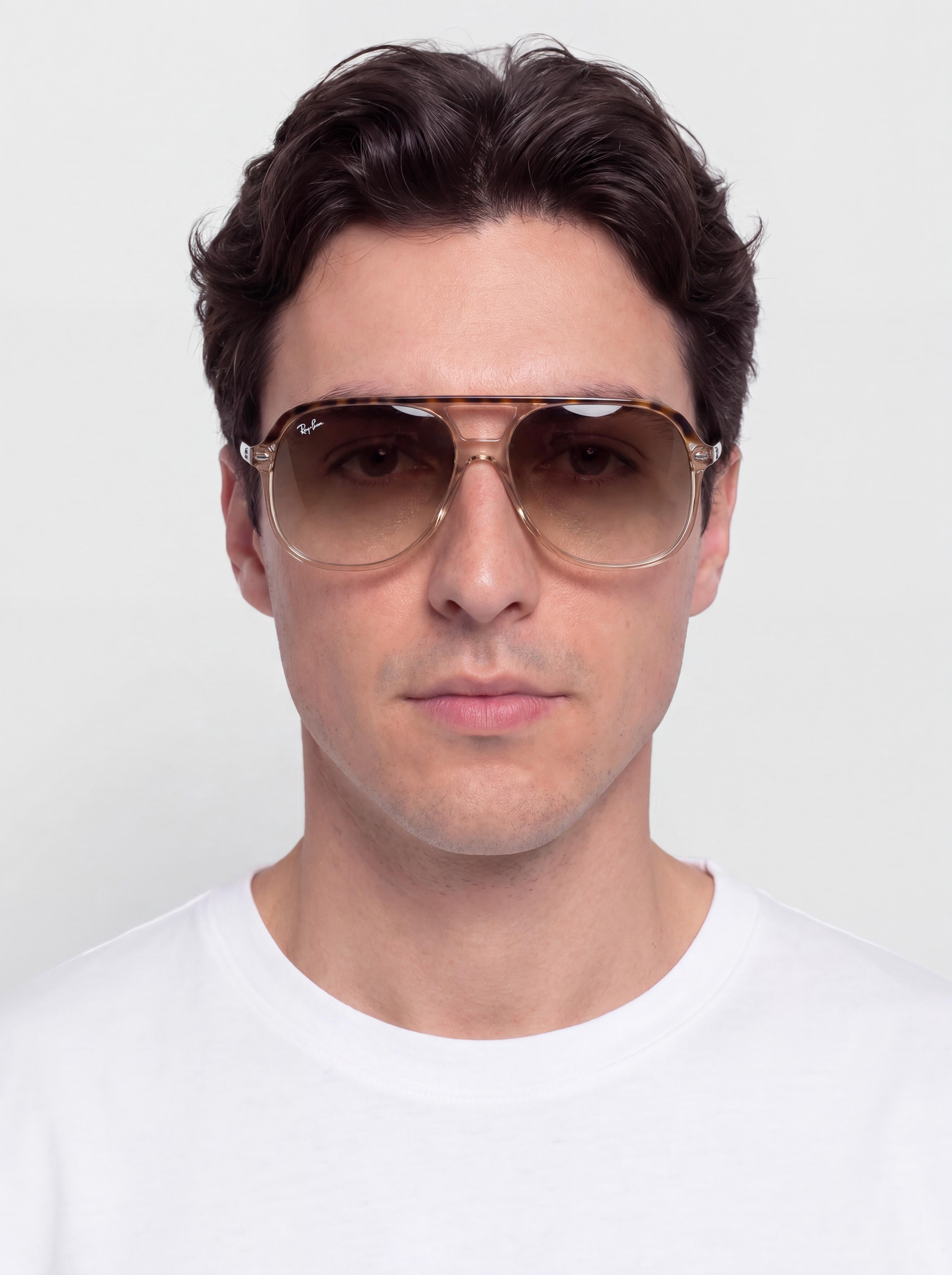 Slnečné okuliare Ray-Ban Bill (polerowany hawana przezroczyste brązowe/jasnobrązowy gradalny)