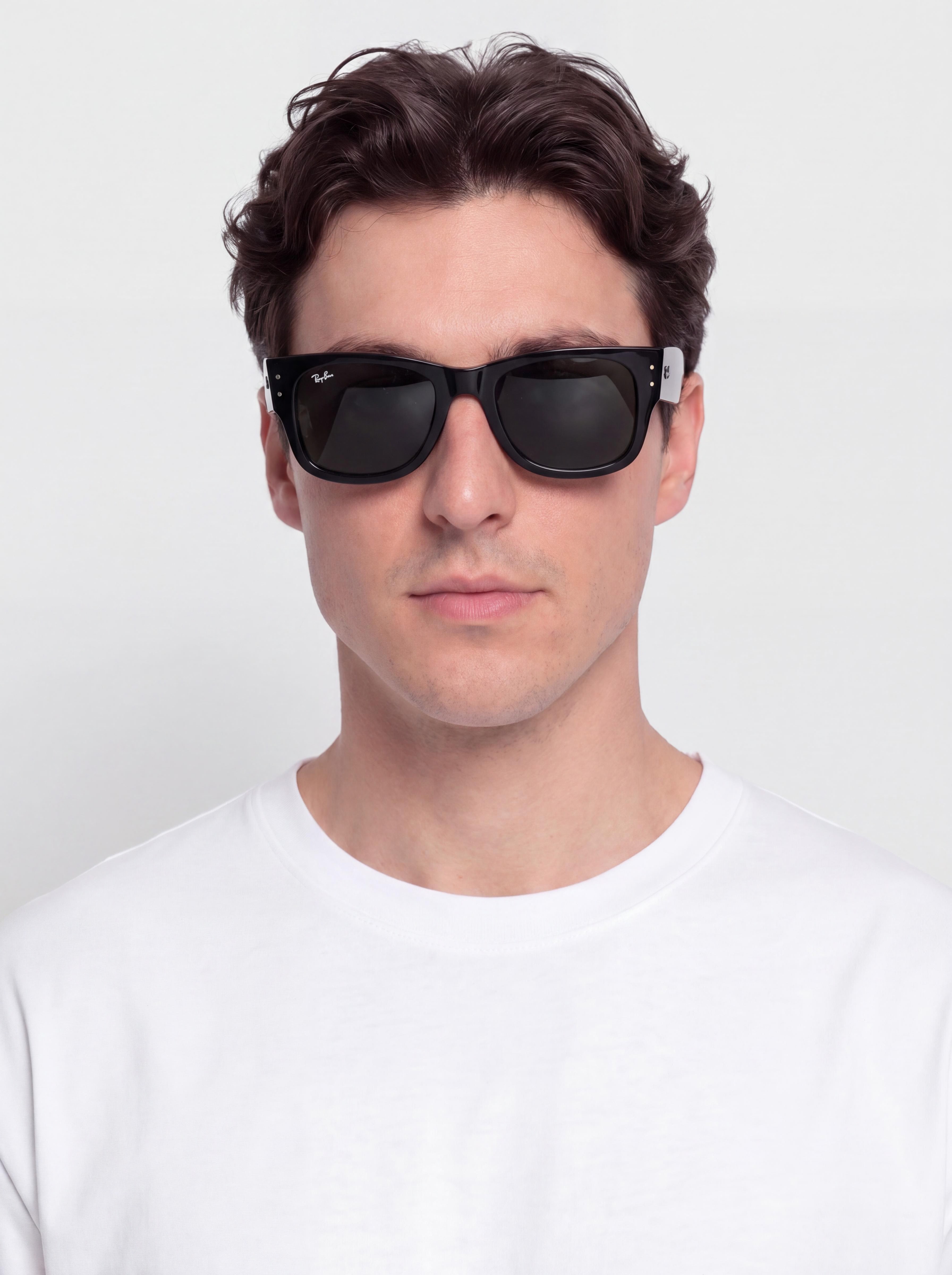 Slnečné okuliare Ray-Ban Mega Wayfarer (polerowany czarny/zielony)