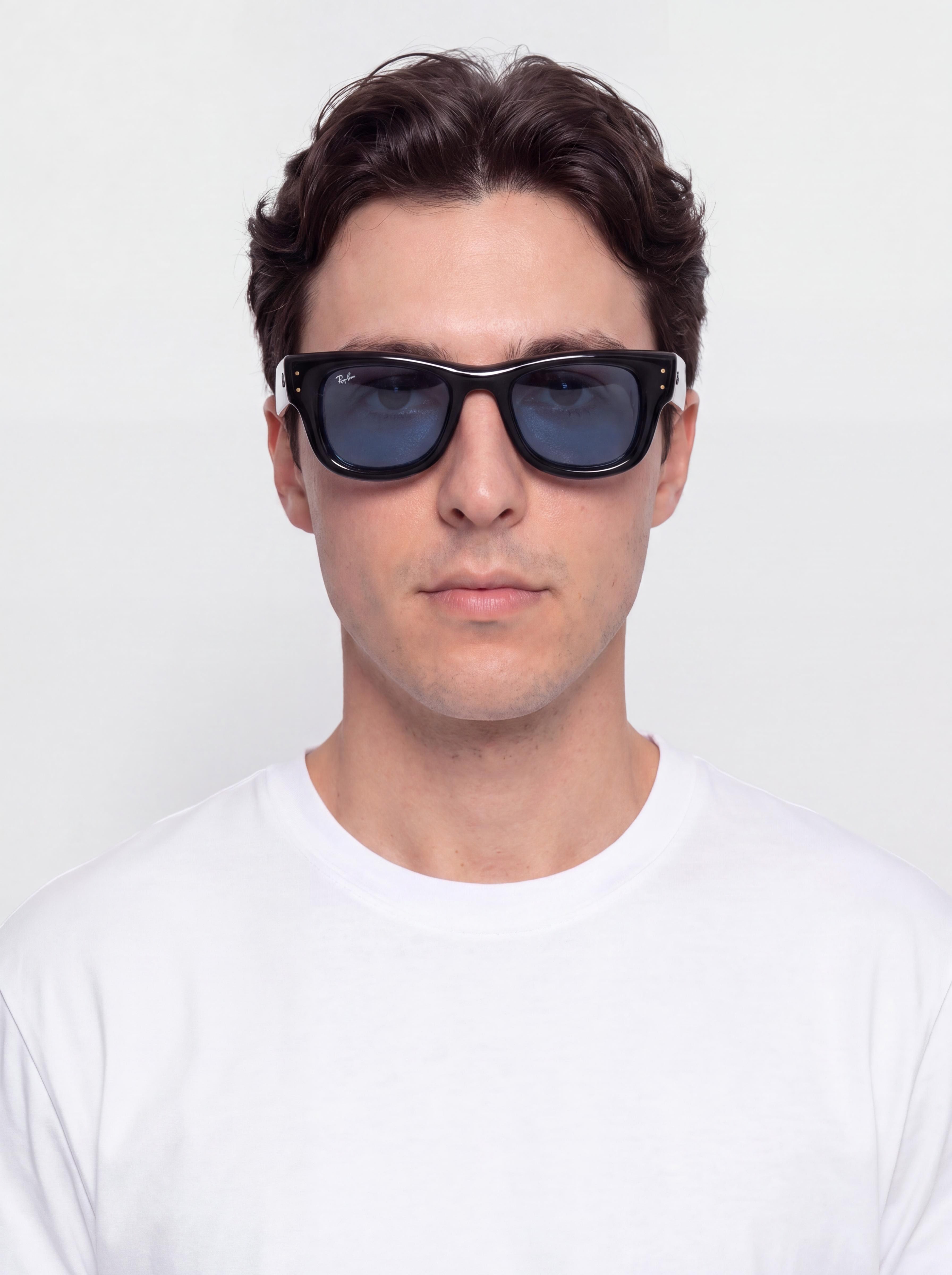 Slnečné okuliare Ray-Ban Wayfarer Puffer (polerowany czarny/ciemnoniebieski)
