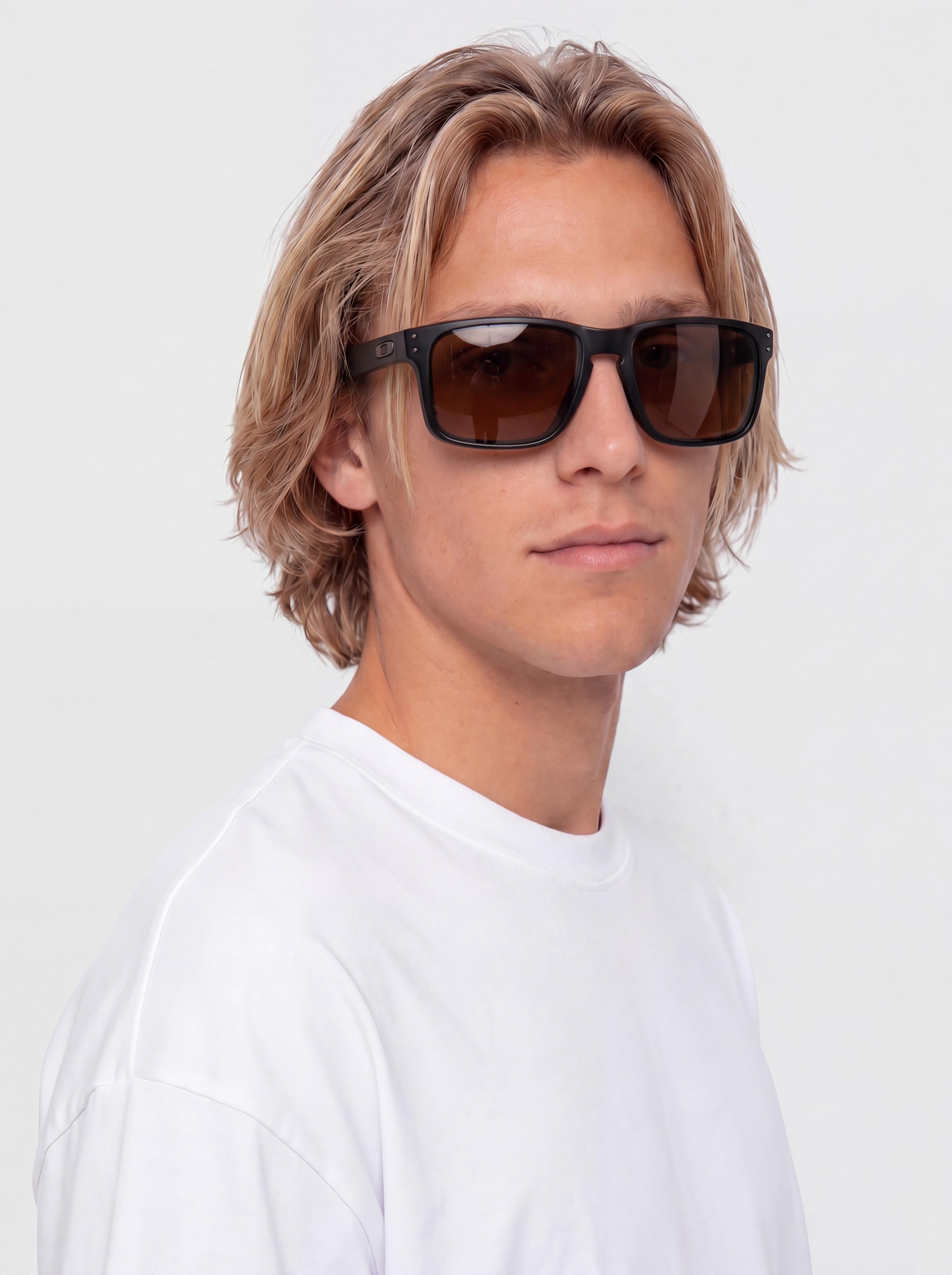 Slneu010dnu00e9 okuliare Oakley Holbrook (matte black/prizm tungsten polarized)