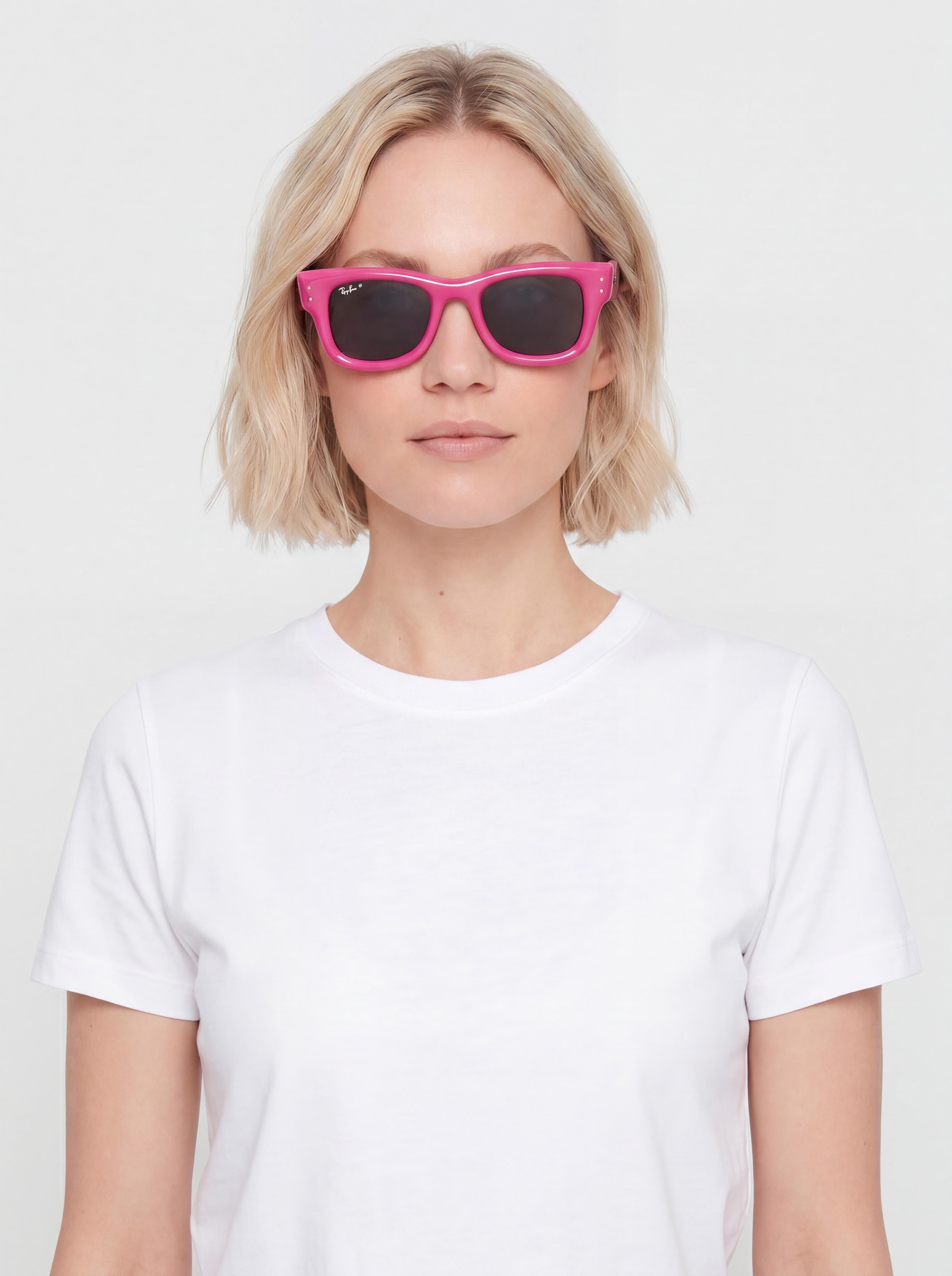 Slnečné okuliare Ray-Ban Wayfarer Puffer (polerowany fuksja/ultra czarny)