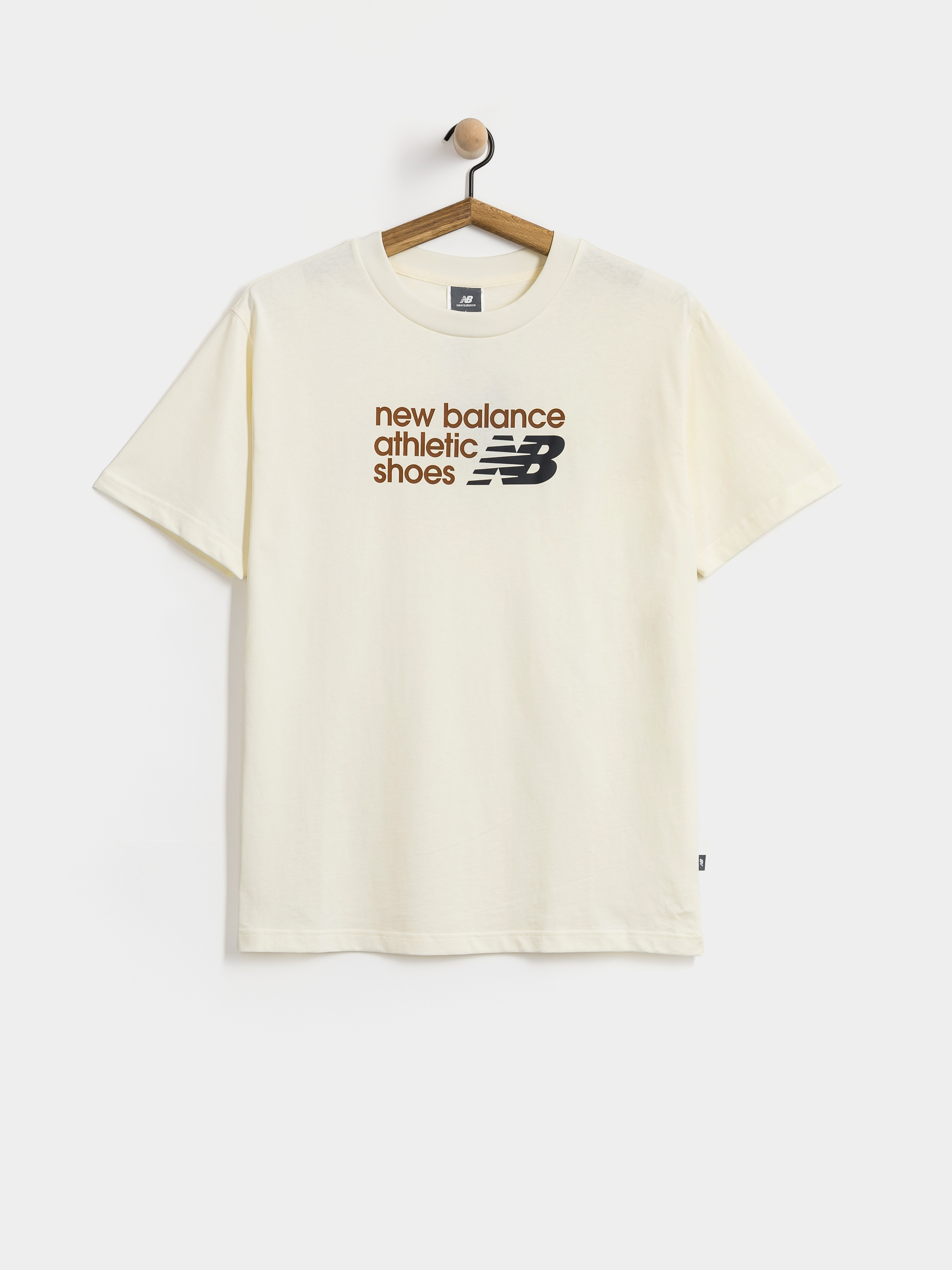 Tričko New Balance Athletics Premium Relaxed Chest Logo (angora)