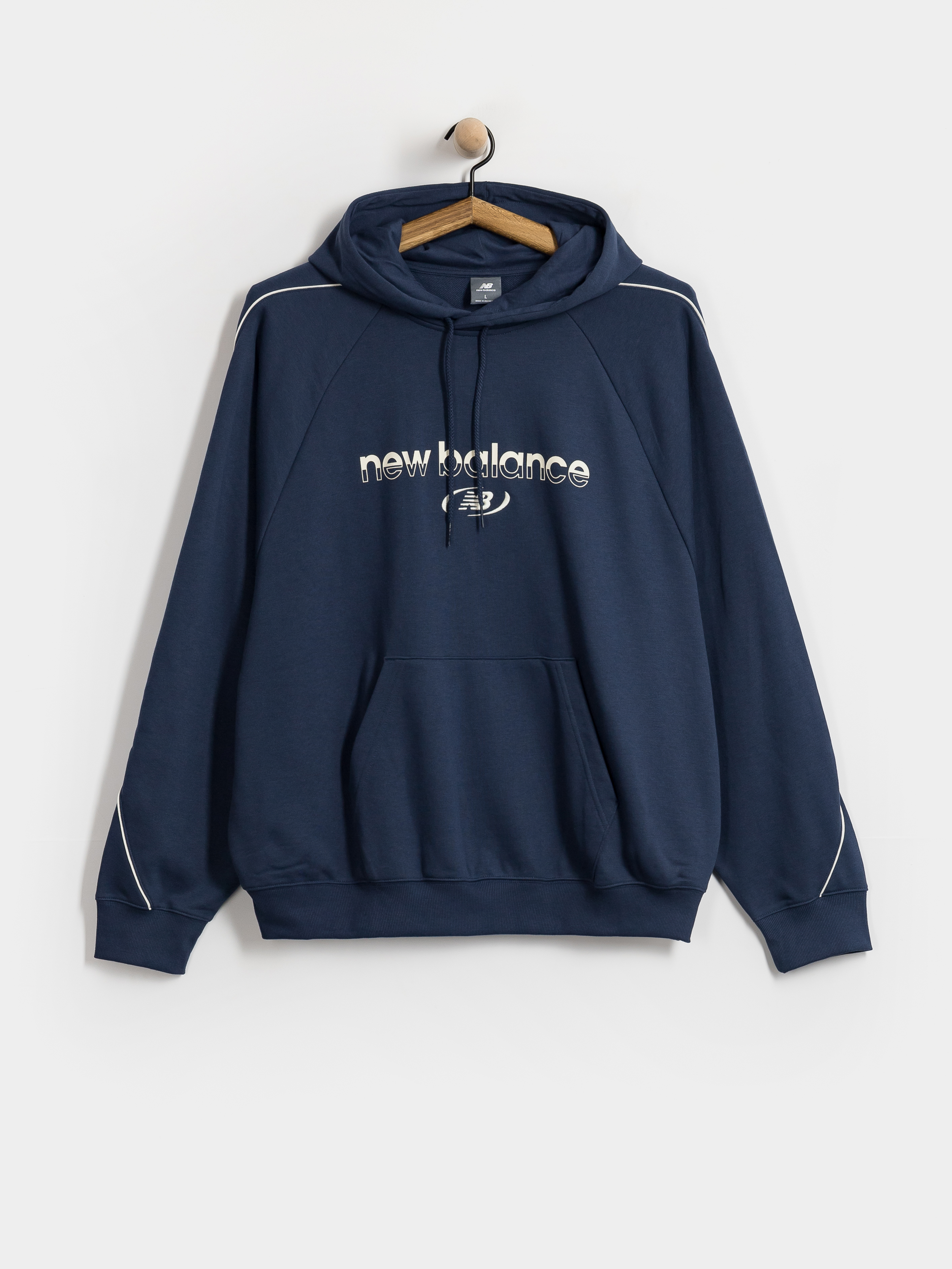 Mikina s kapucňou New Balance Trackside French Terry HD (navy)